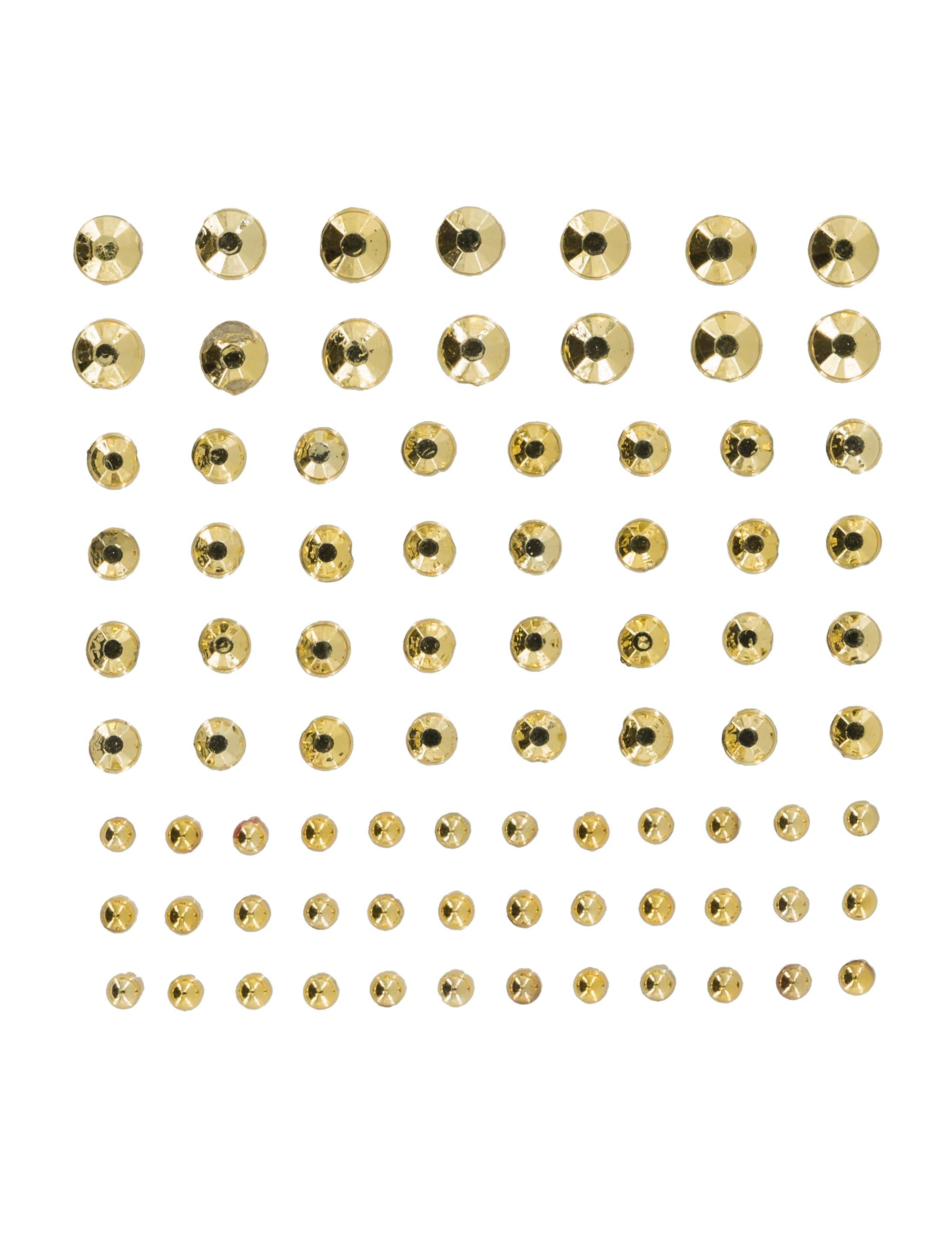 Gesichtsstrasssteine Punkte gold Schminke für Karneval & Fasching