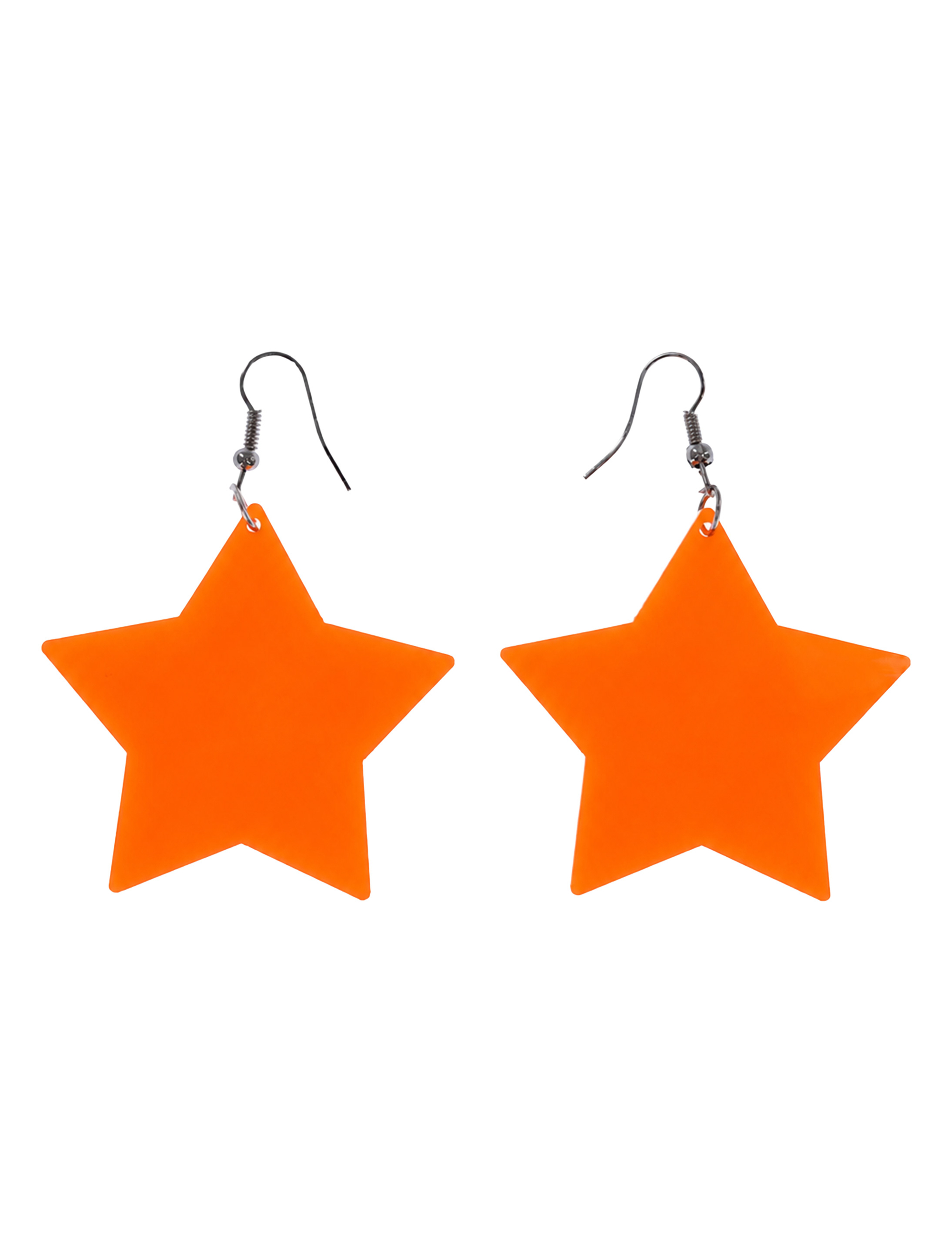 Kostümzubehör Ohrringe Stern neonorange