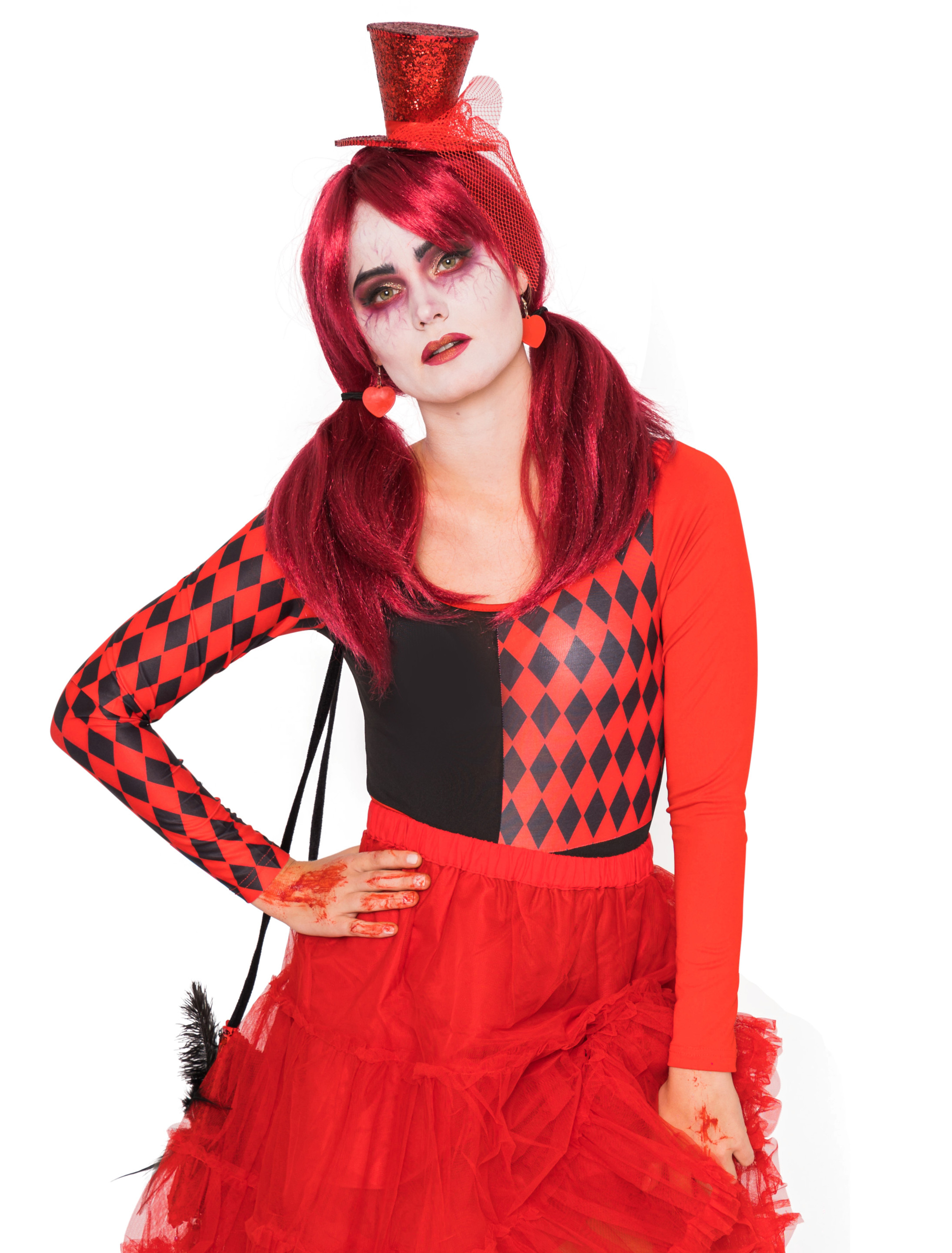 Body Harlekin Damen schwarz/rot S/M