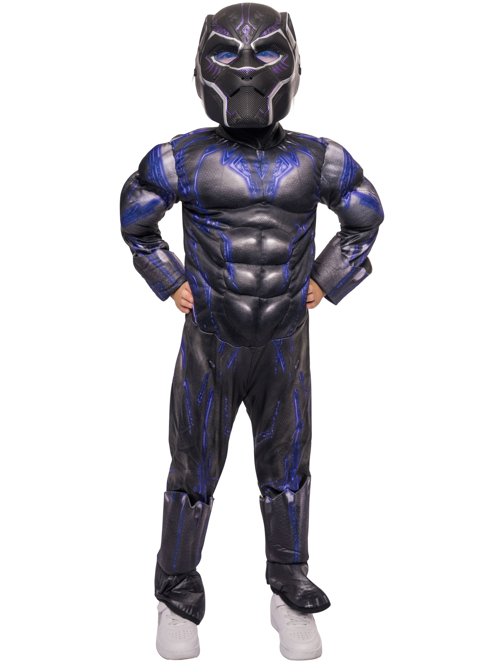 Jumpsuit Black Panther 2tlg. Kinder schwarz/lila 2-4 Jahre