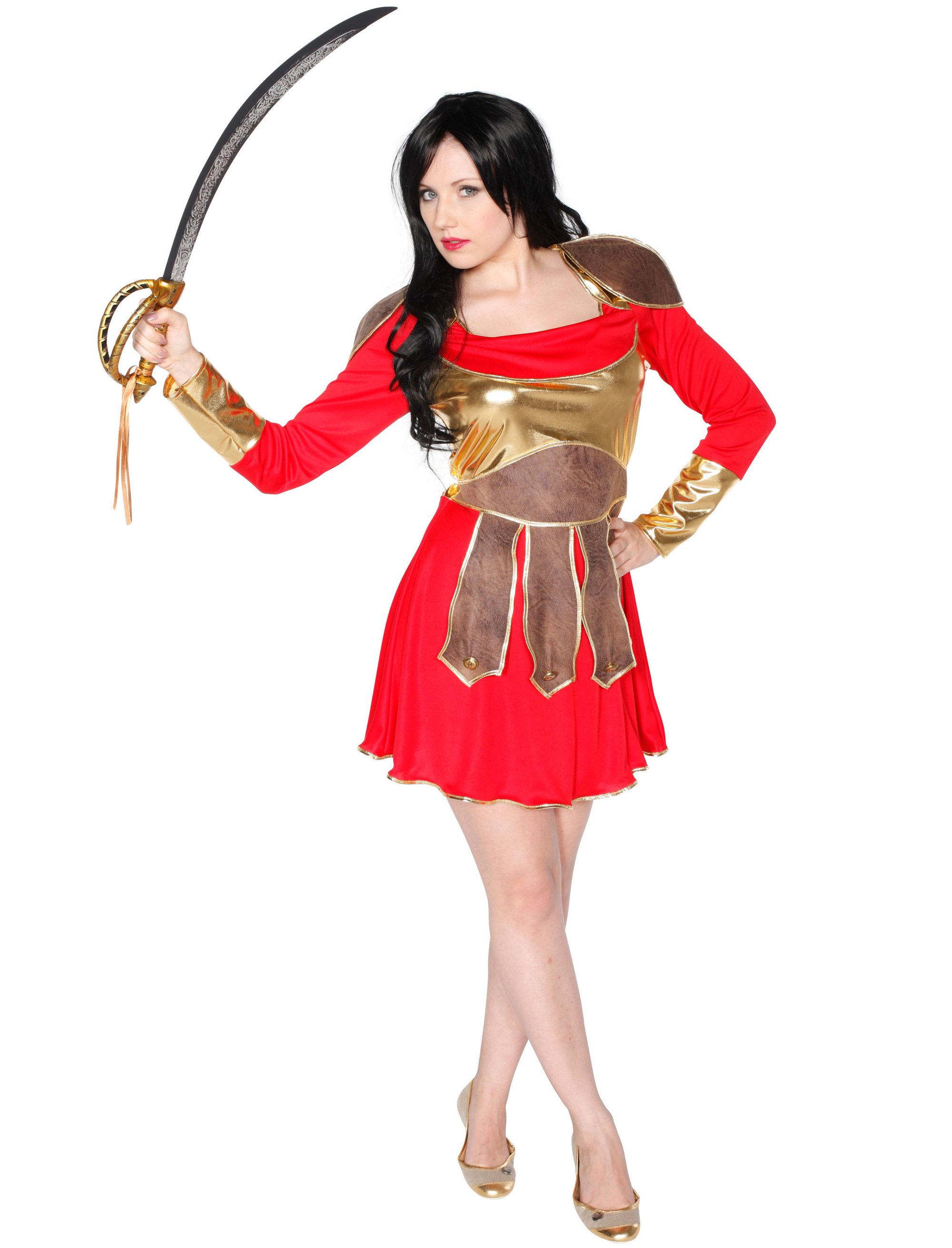 Kleid Amazone mit Gürtel Damen rot 44
