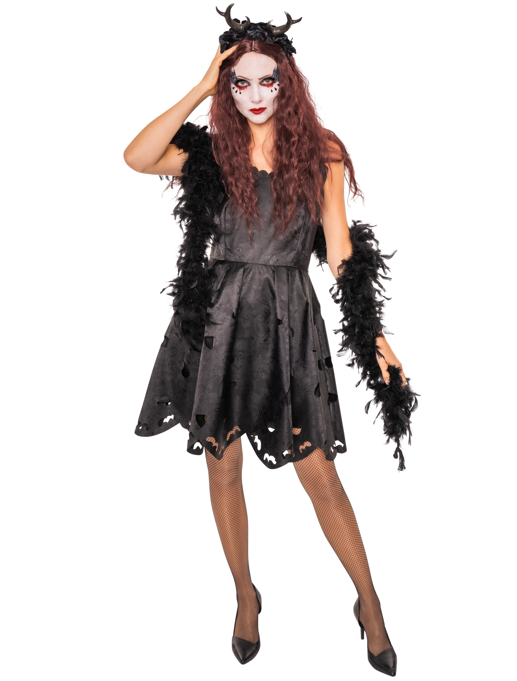 Trägerkleid Engel Damen schwarz XL