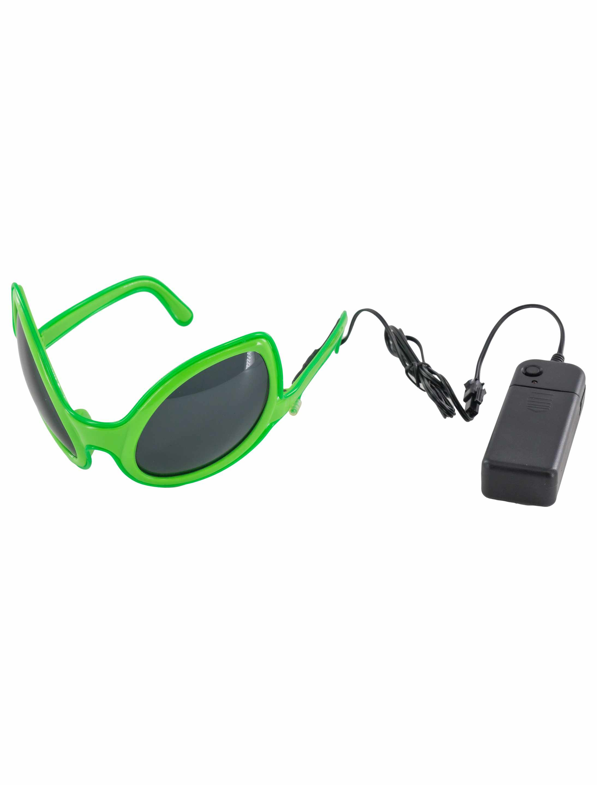 Kostümzubehör LED Brille Alien grün