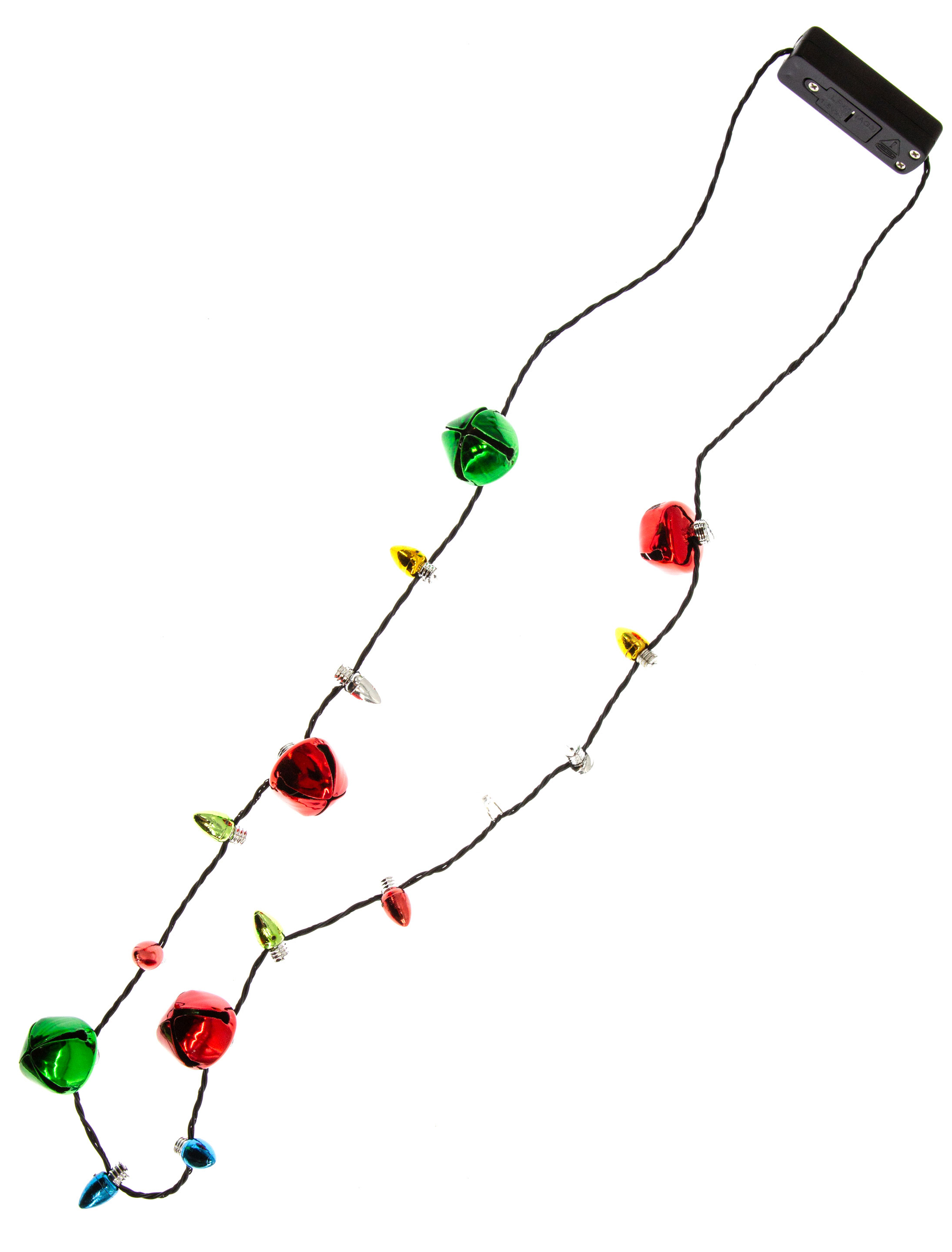 Kostümzubehör Halskette LED Weihnachten 45cm bunt Farbe: bunt