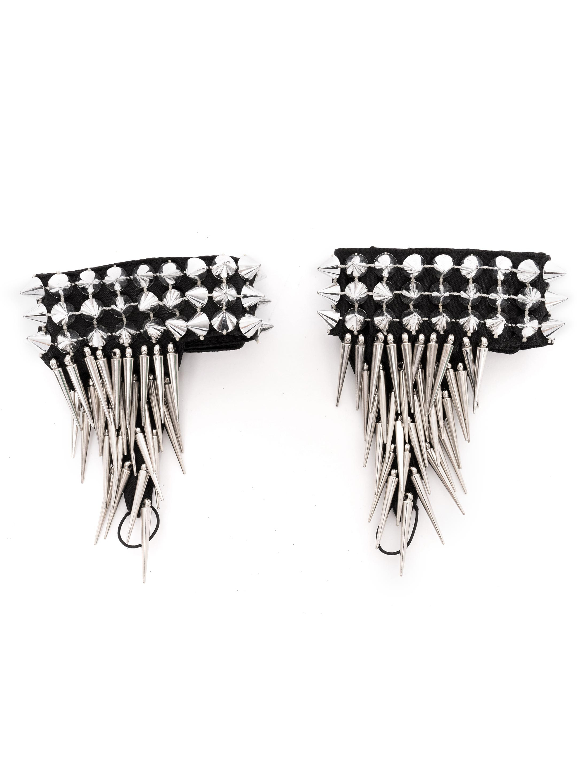 Kostümzubehör Armband mit Nieten silber