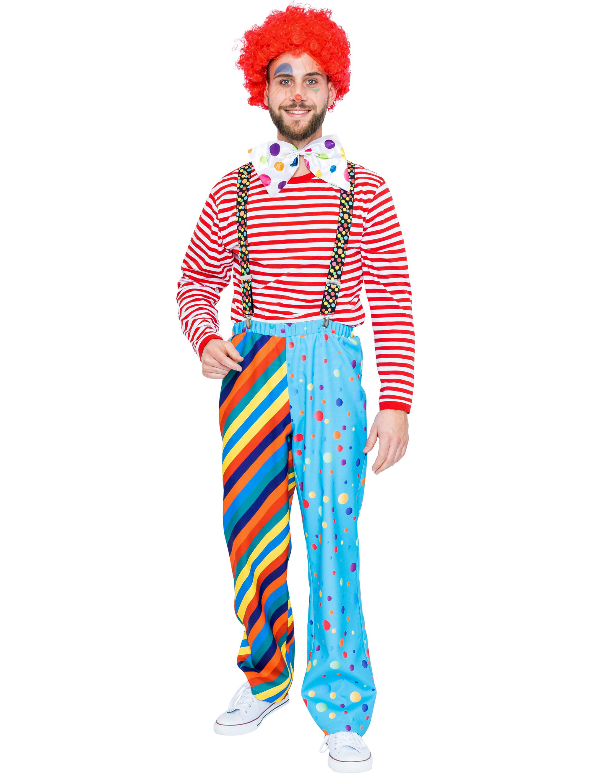 Hose Regenbogen Clown Herren bunt L Farbe: bunt