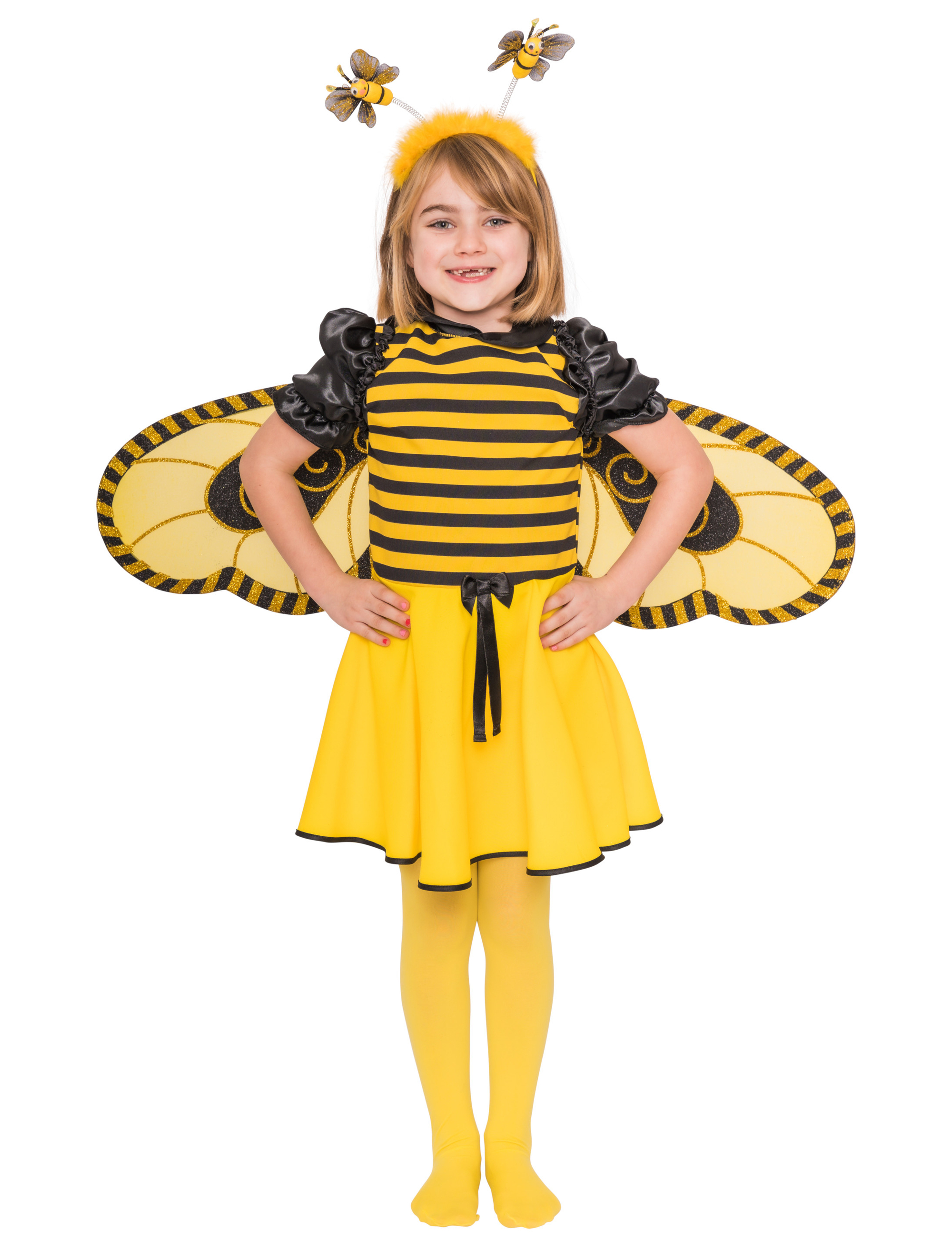 Kleid Biene Kinder schwarz/gelb