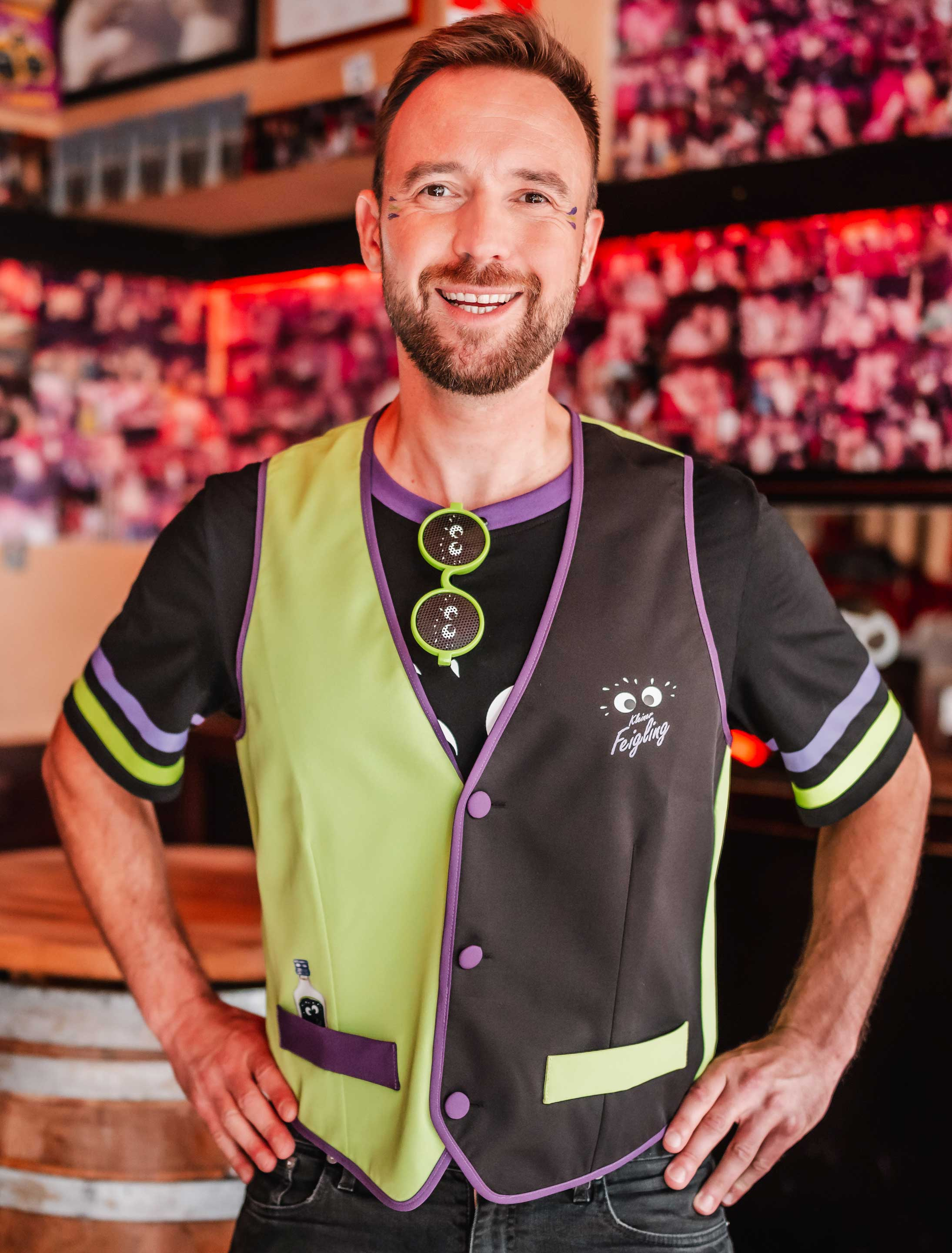 Weste Kleiner Feigling Herren schwarz/grün 2XL/3XL