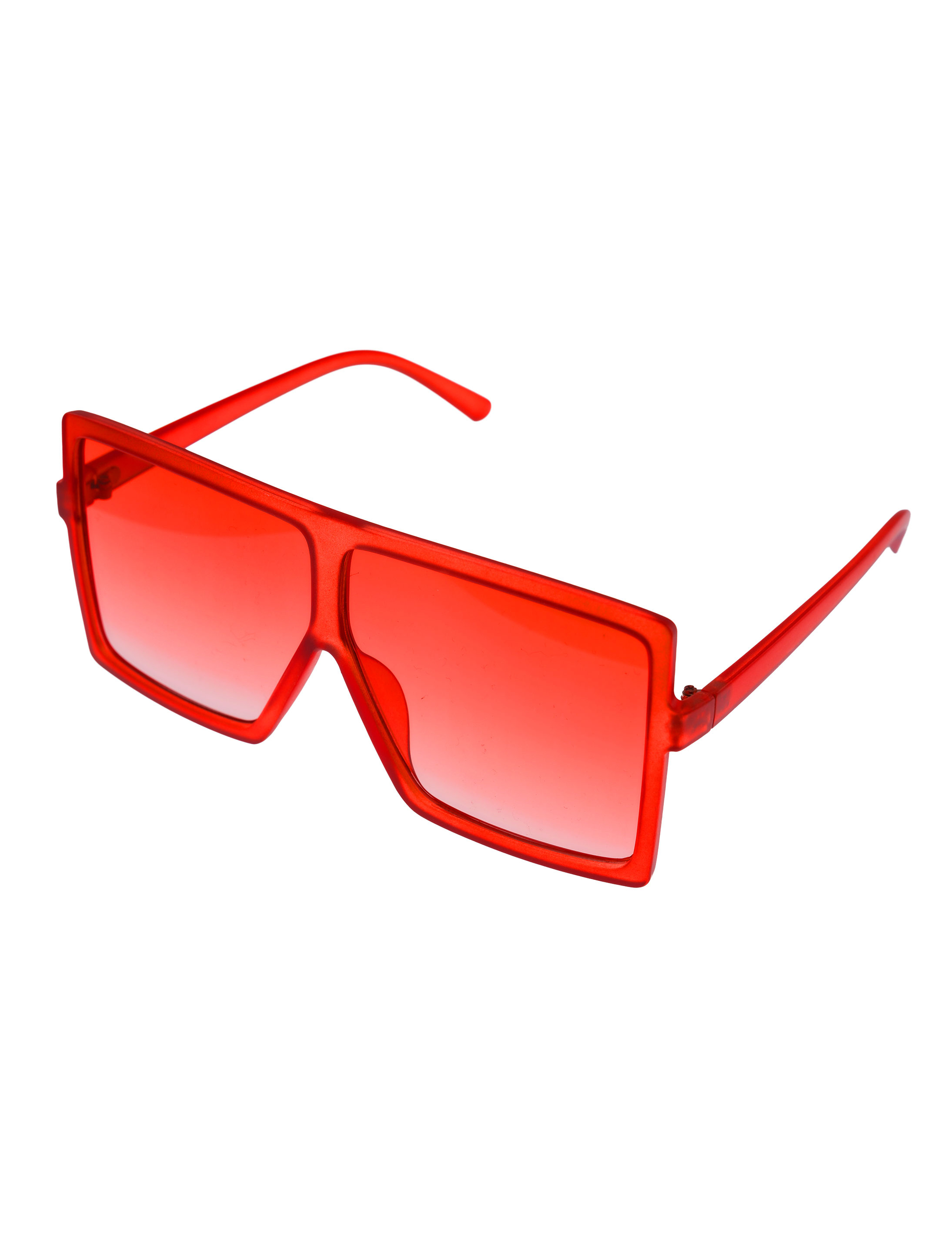 Kostümzubehör Brille eckig rot