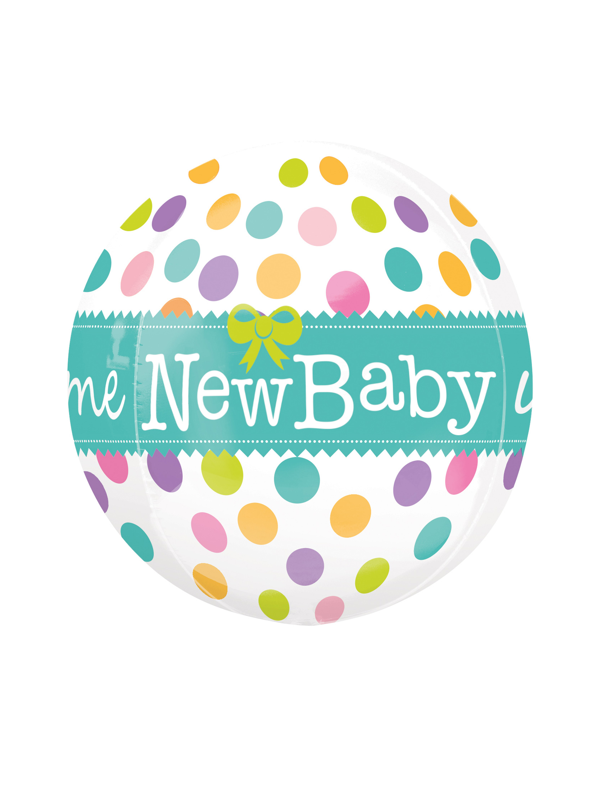 Folienballon Orbz New Baby S Farbe: weiß