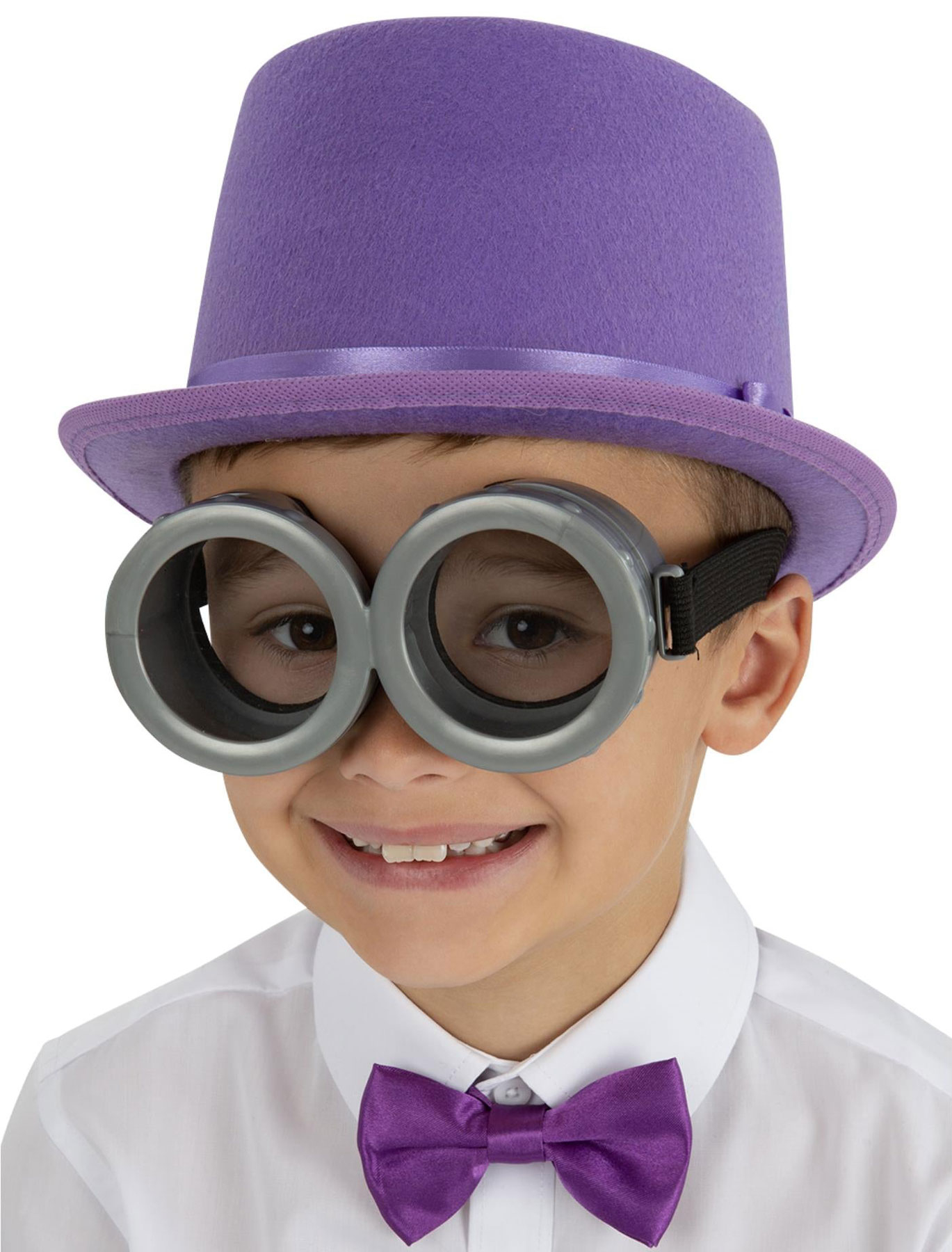 Kostümzubehör Brille Bob Kinder grau