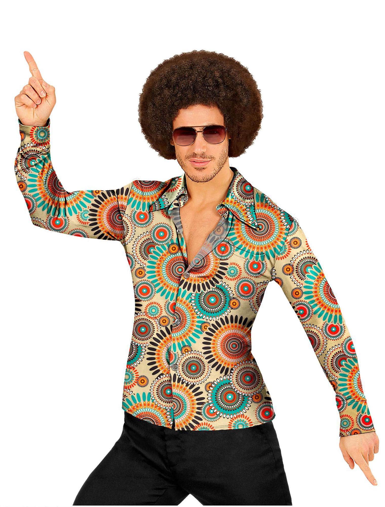 Hemd Hippie Vintage Herren bunt 2XL Farbe: bunt
