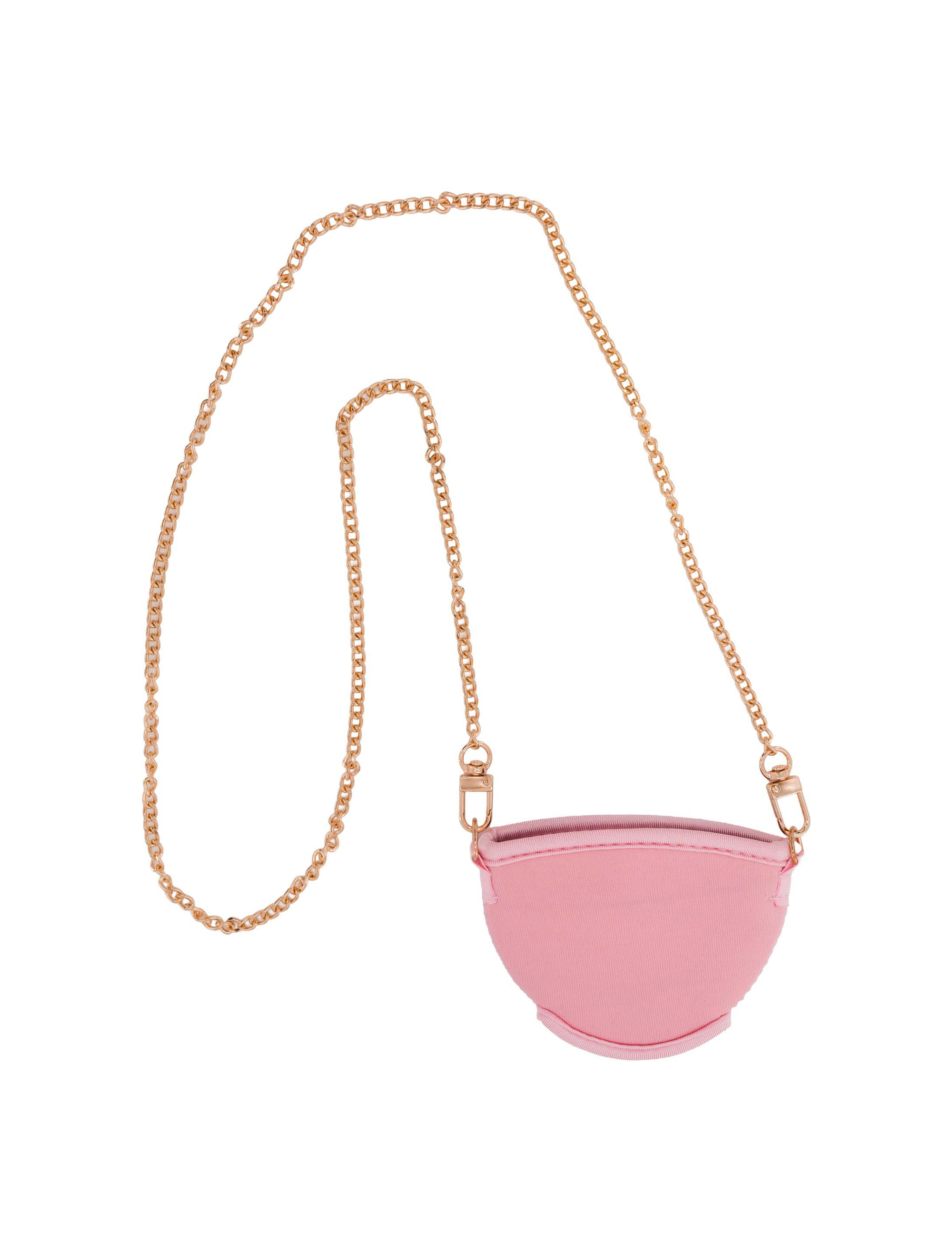 Kostümzubehör Weinglashalter mit Kette rosa