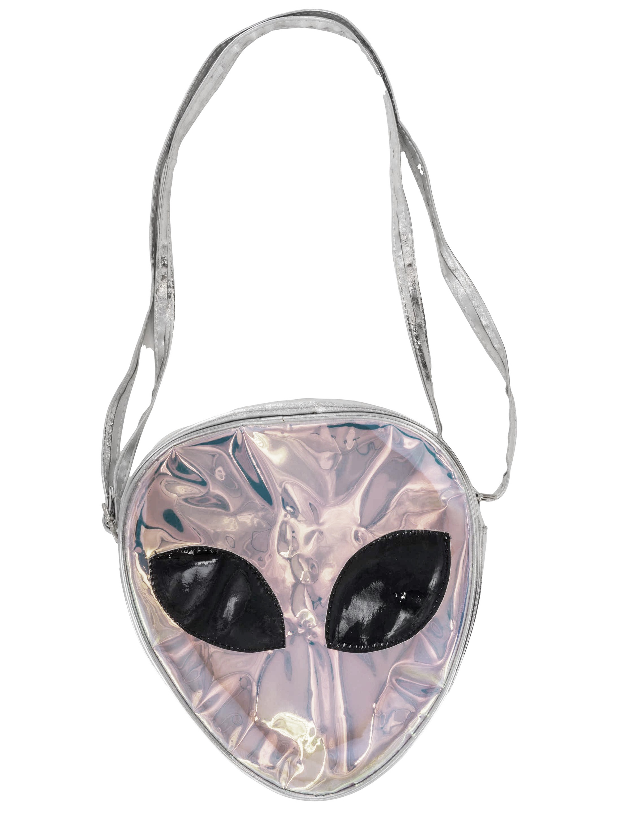Kostümzubehör Tasche Alien silber
