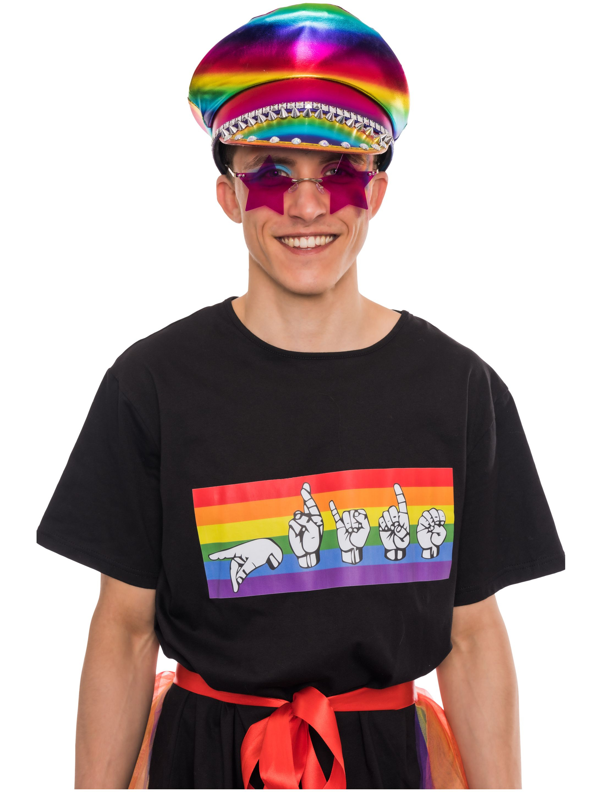 T-Shirt Pride Herren schwarz 2XL