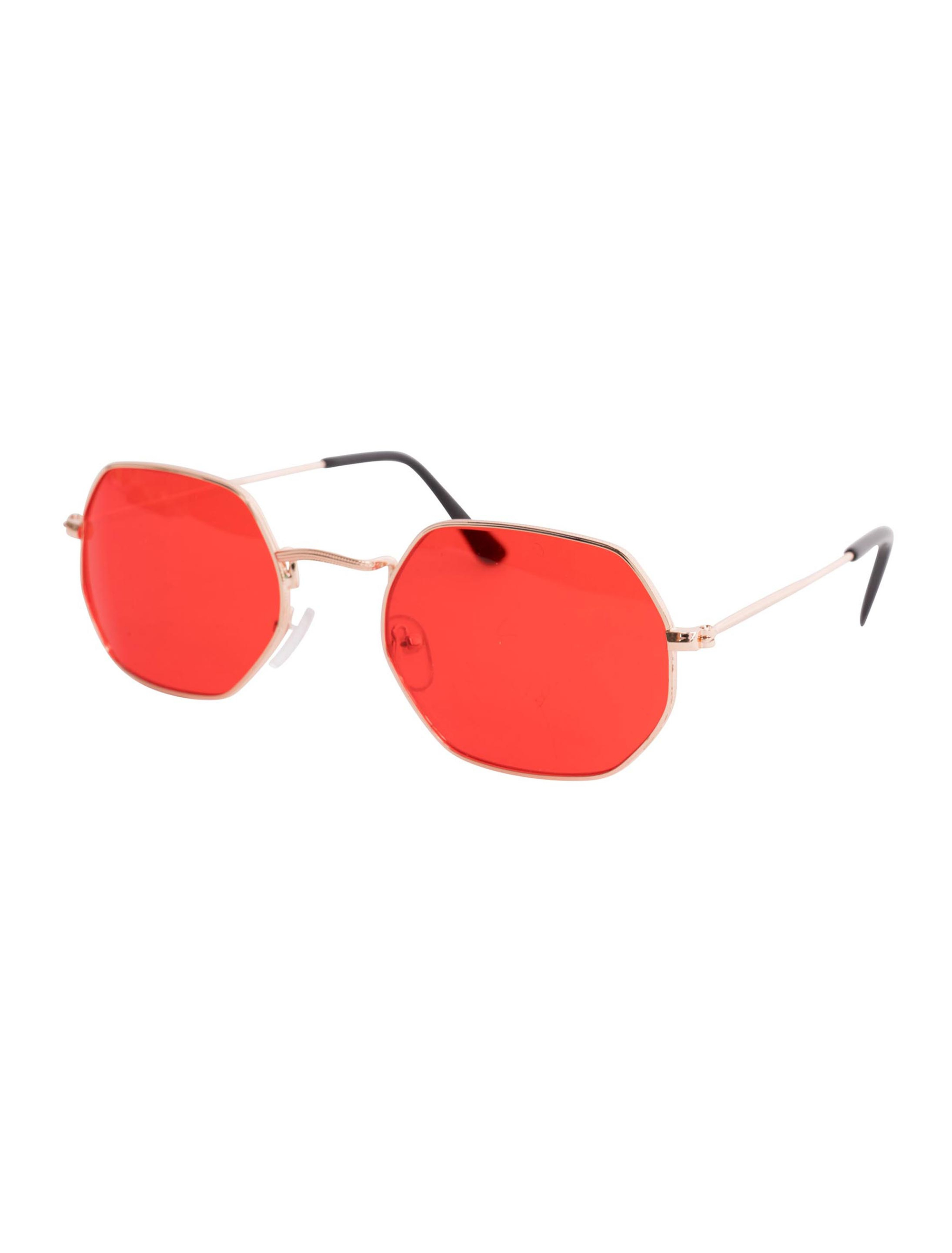 Kostümzubehör Brille Polygon rot