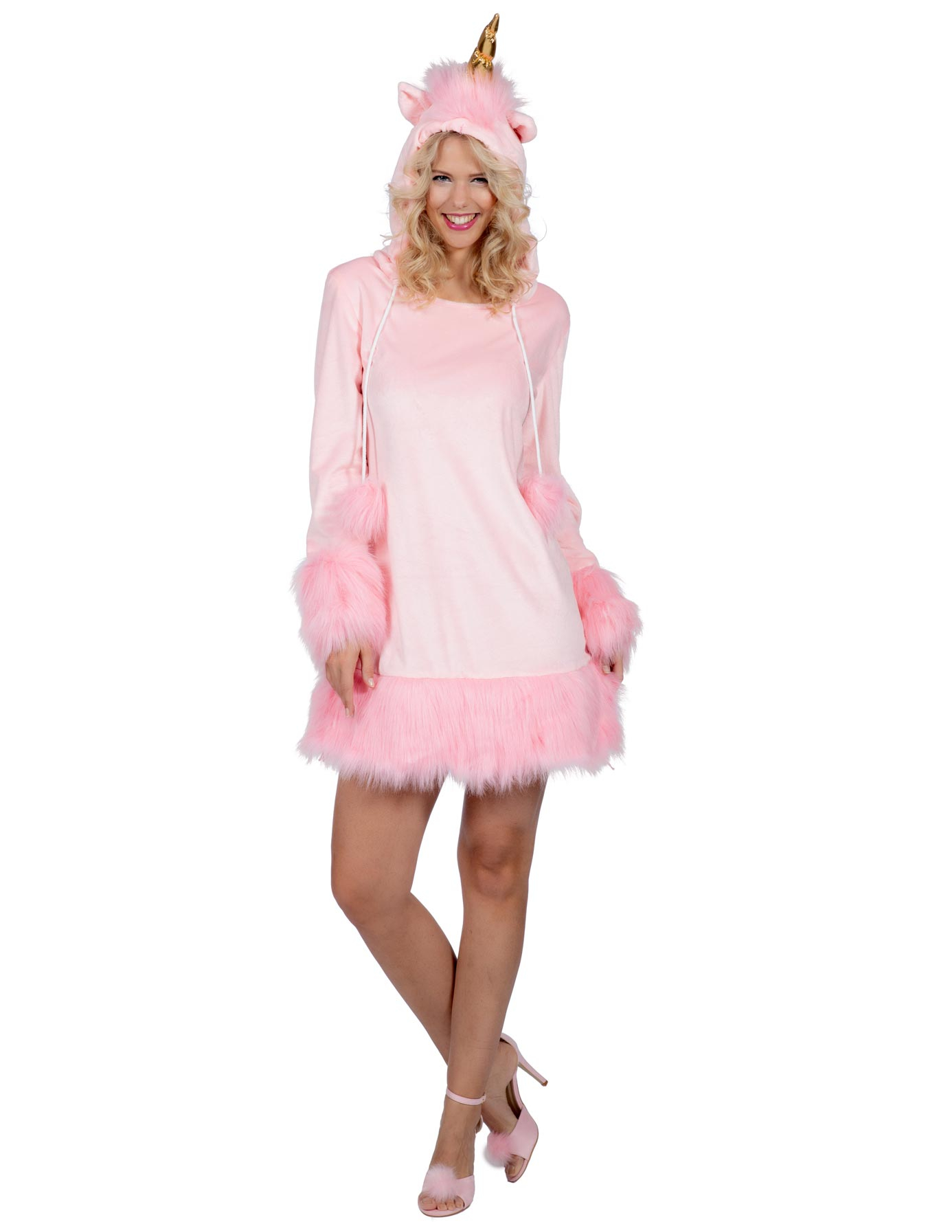 Kleid Einhorn Damen rosa 42/44