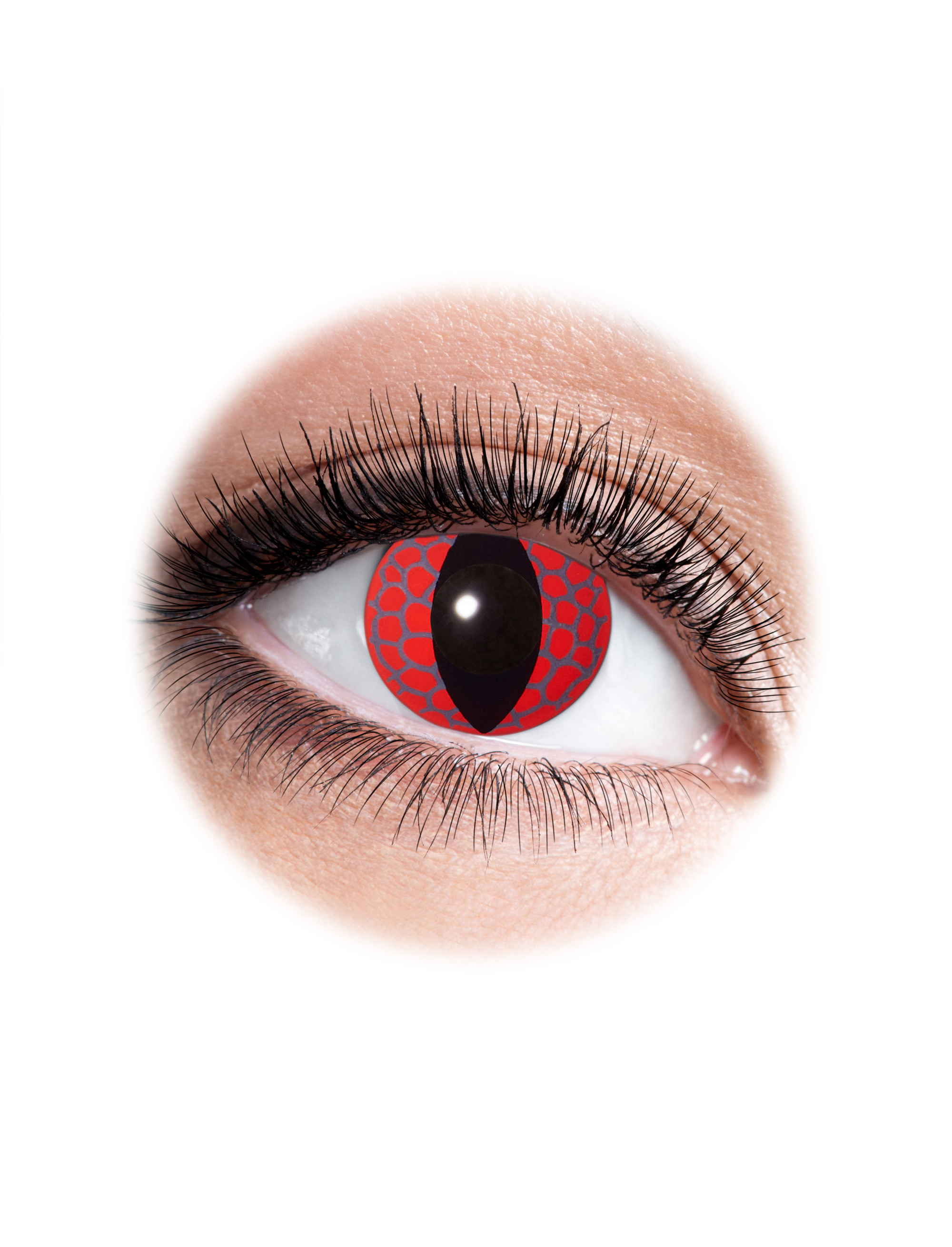 Kostümzubehör Kontaktlinsen Red Dragon Farbe: rot