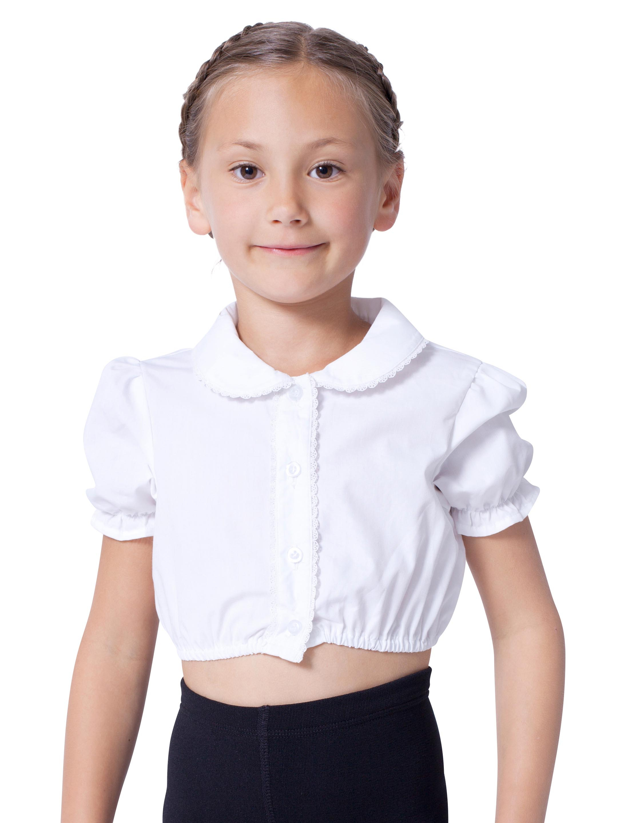 Dirndlbluse Lotti Kinder Kinder weiß 116