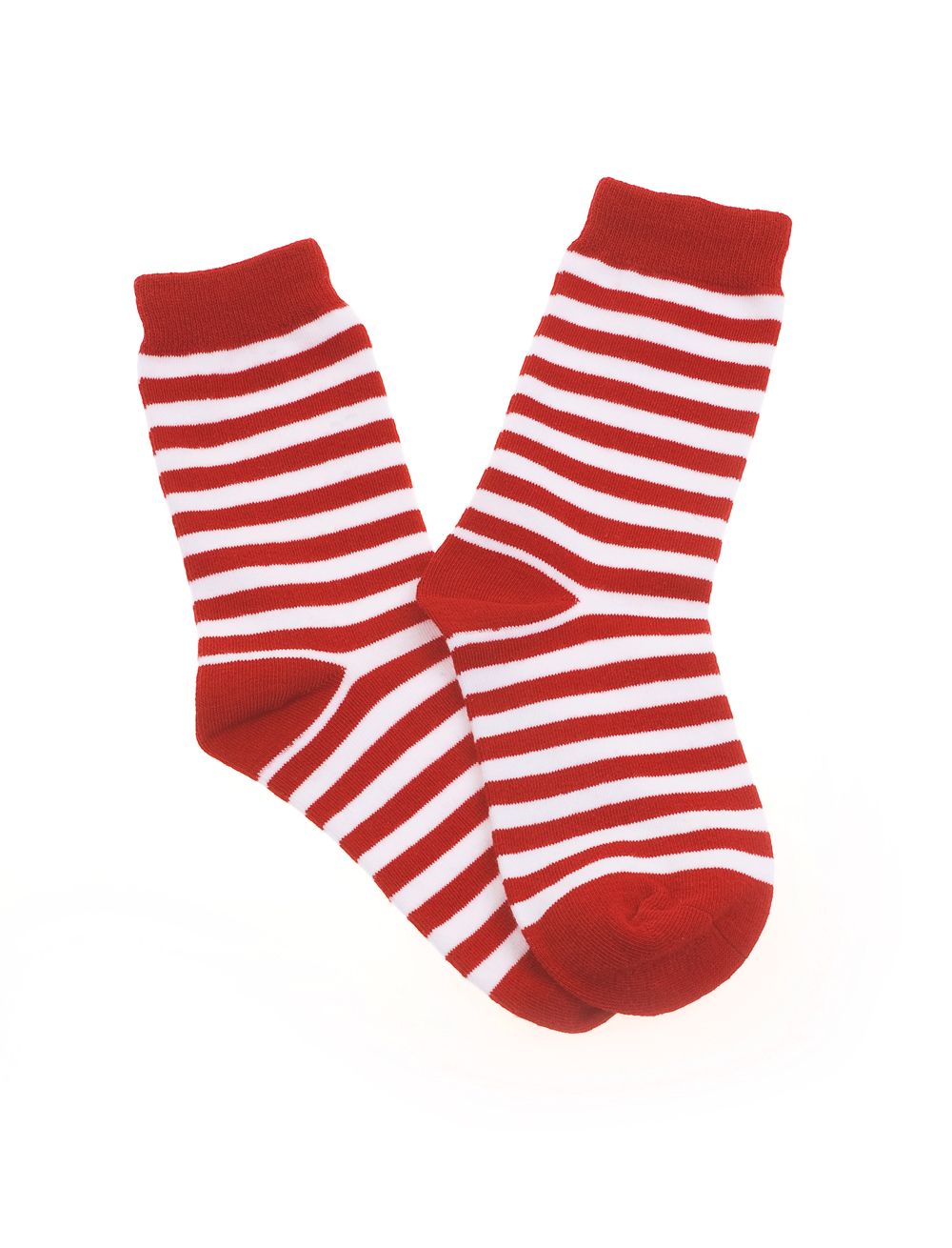 Kostümzubehör Socken gestreift rot/weiß 41-46