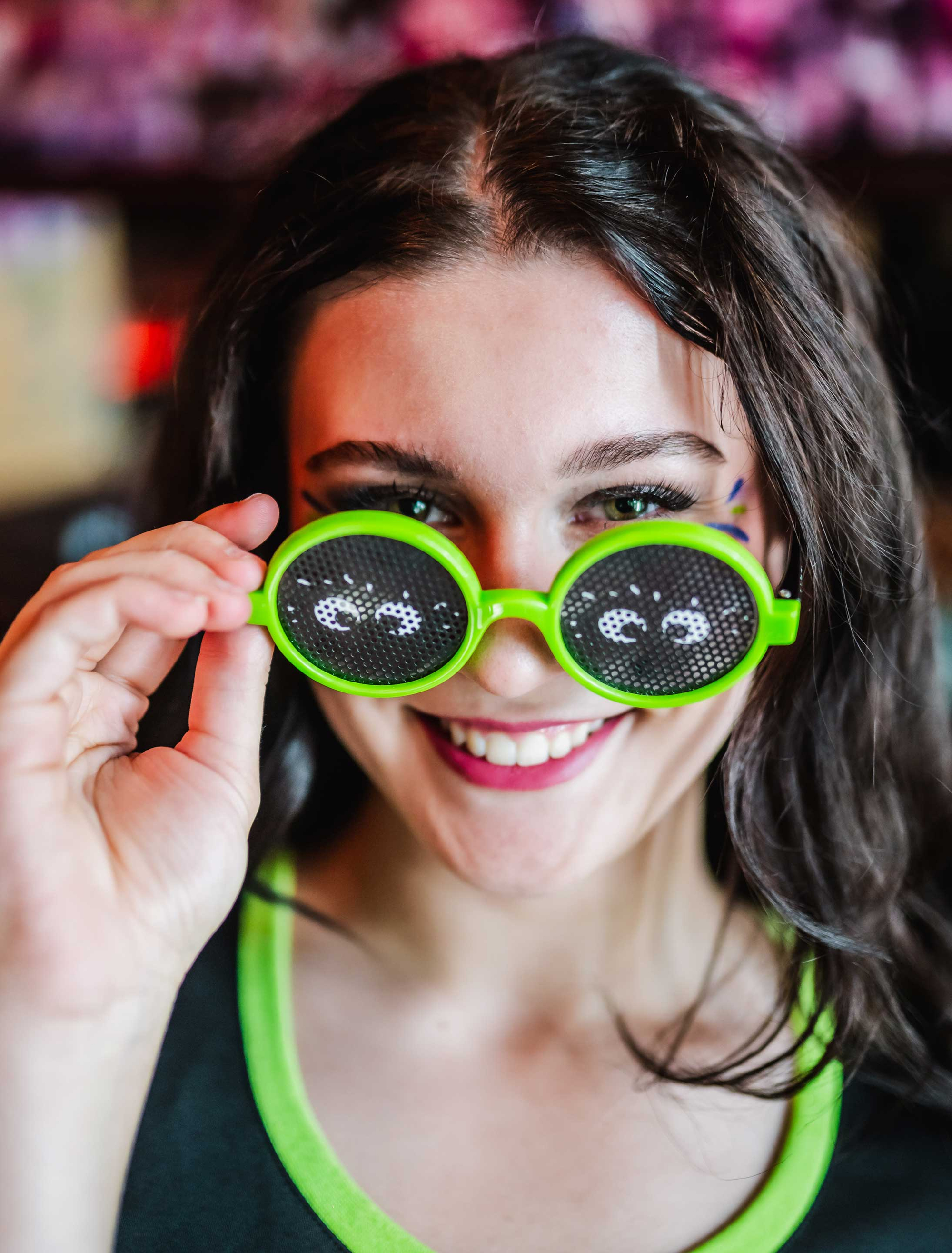 Kostümzubehör Brille Kleiner Feigling schwarz/grün