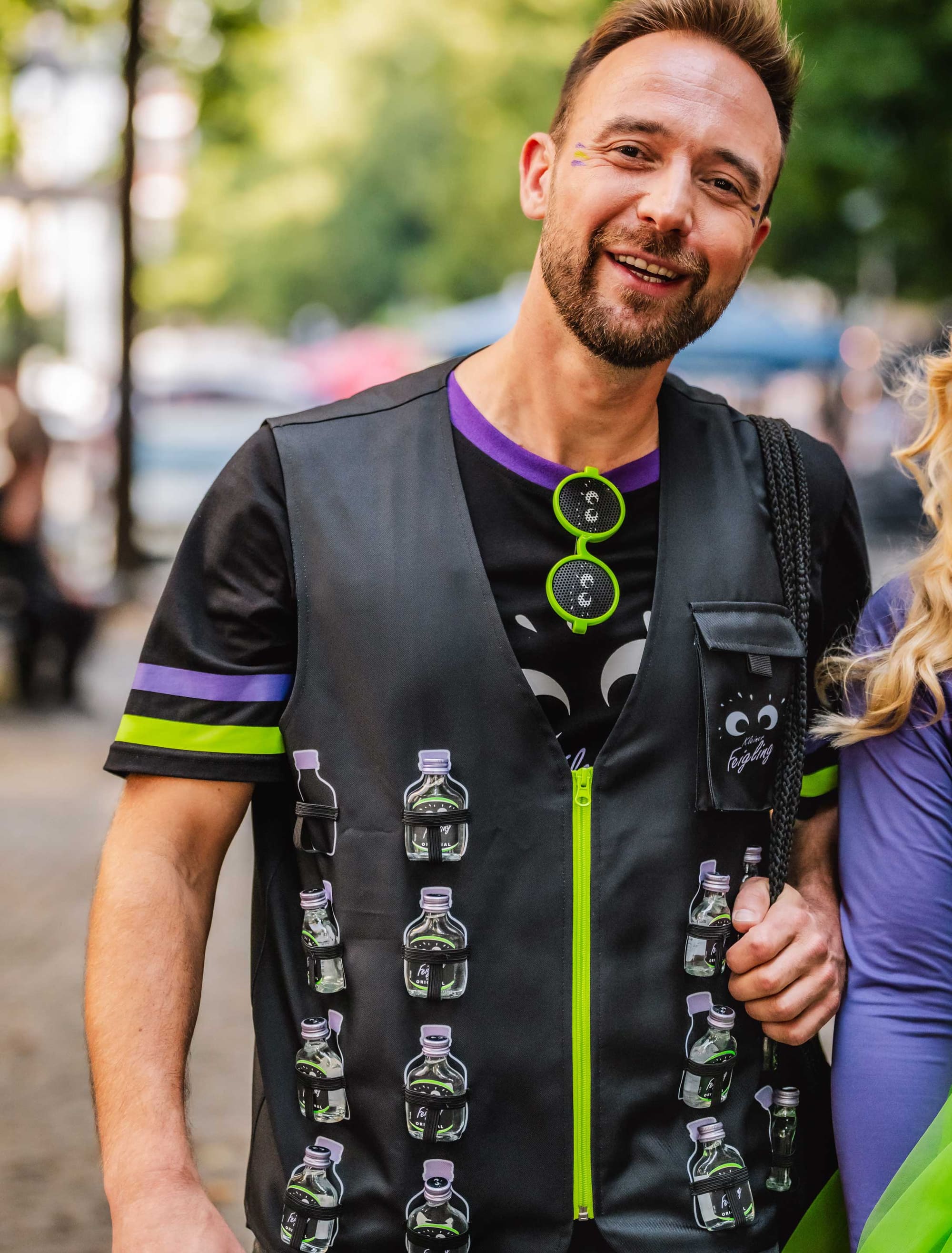 Weste Shot Halterung Kleiner Feigling Herren schwarz S/M