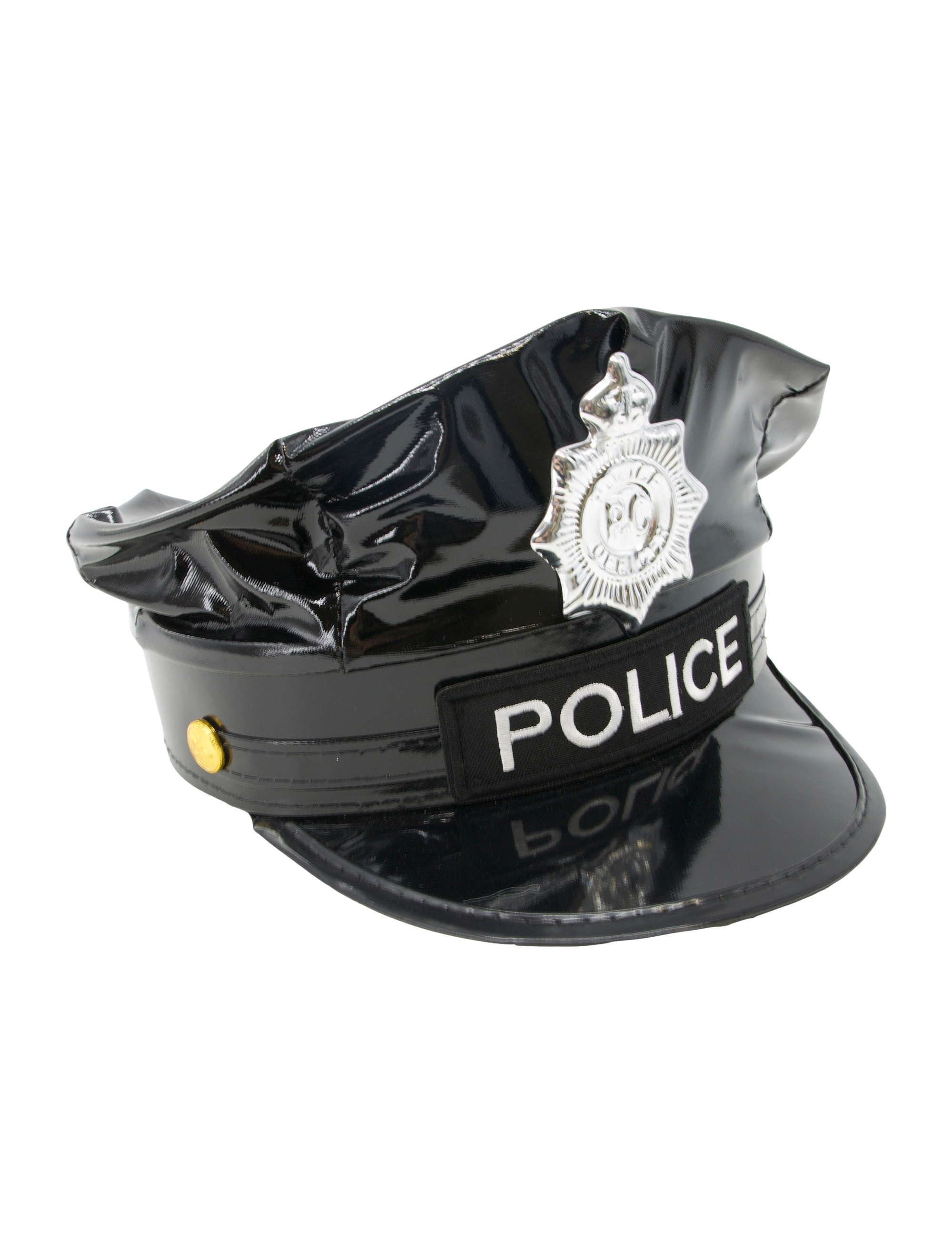 Kostümzubehör Kappe Police schwarz one size