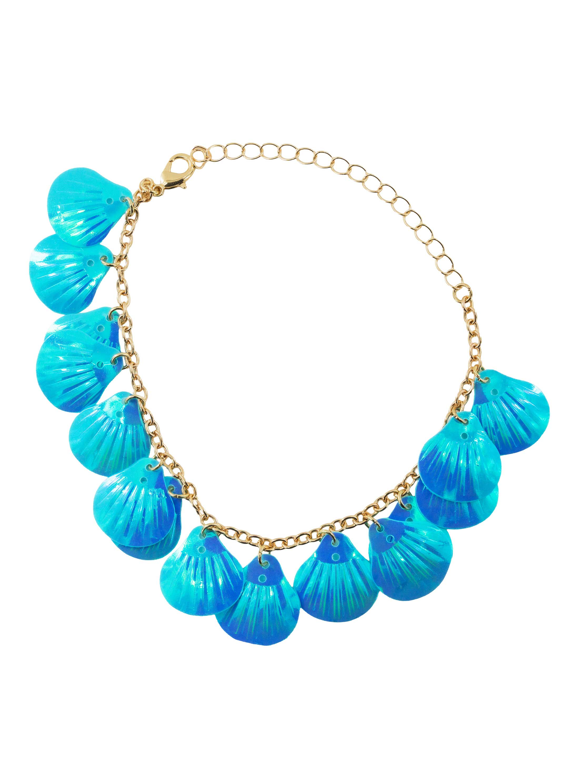 Kostümzubehör Armband Muscheln Damen türkis