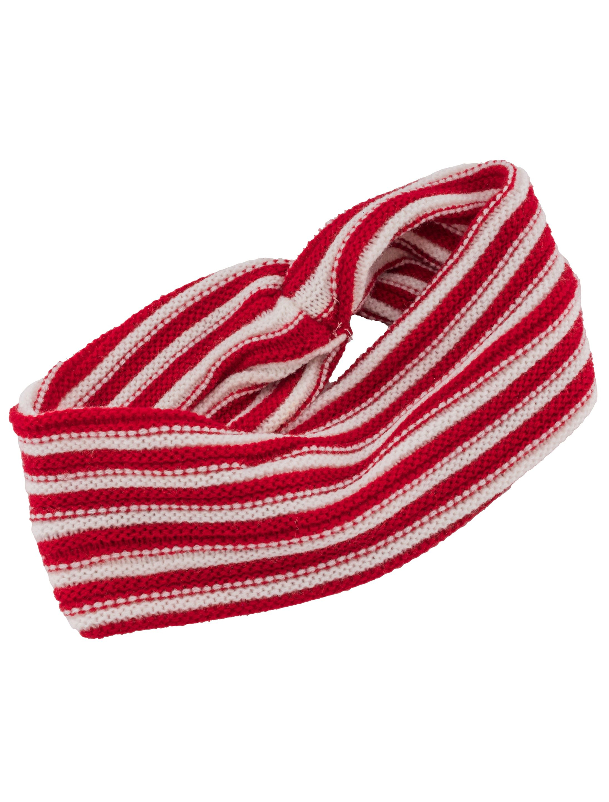 Kostümzubehör Kopfband gestrickt Damen rot/weiß one size