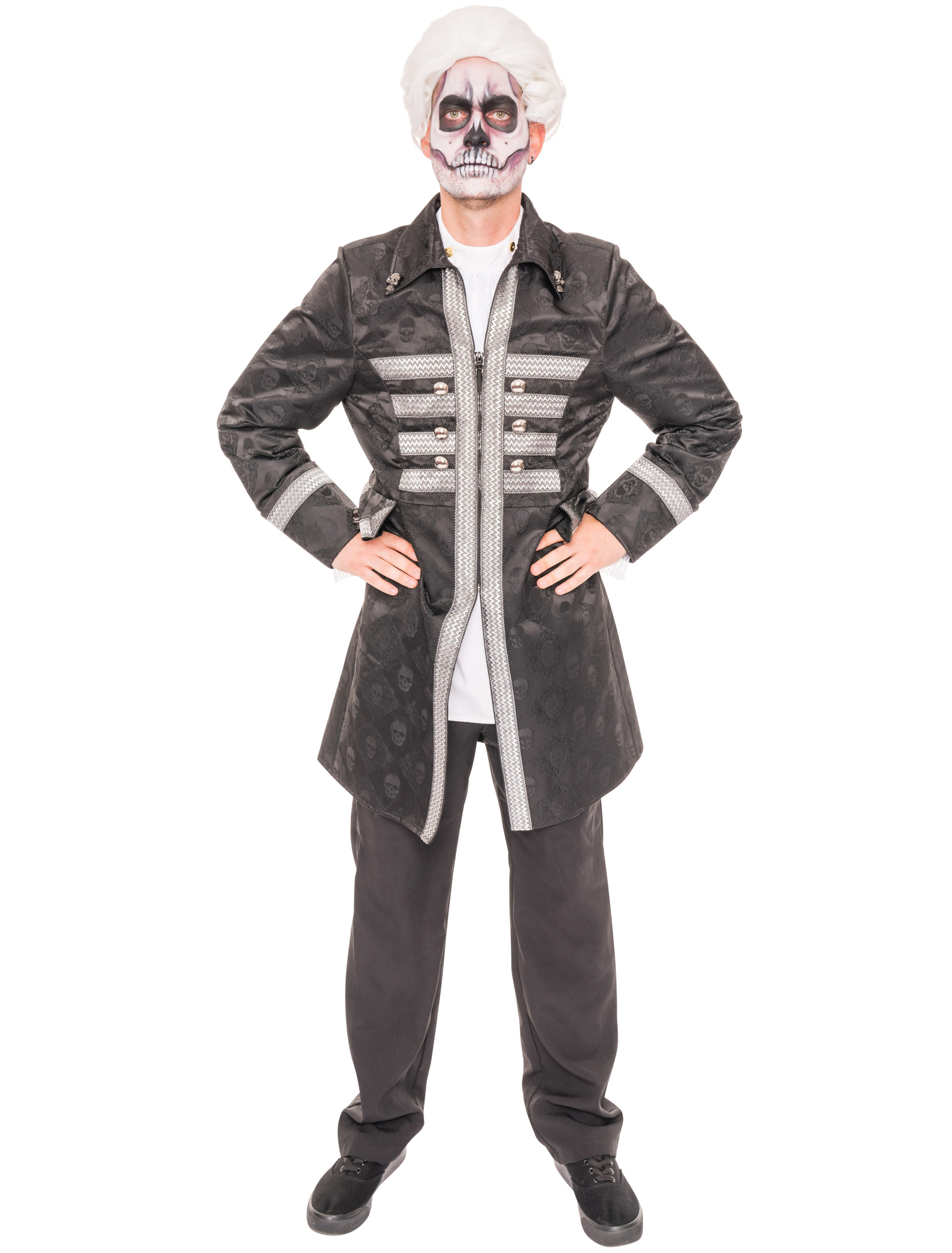 Jacke Herren mit Totenköpfen schwarz L
