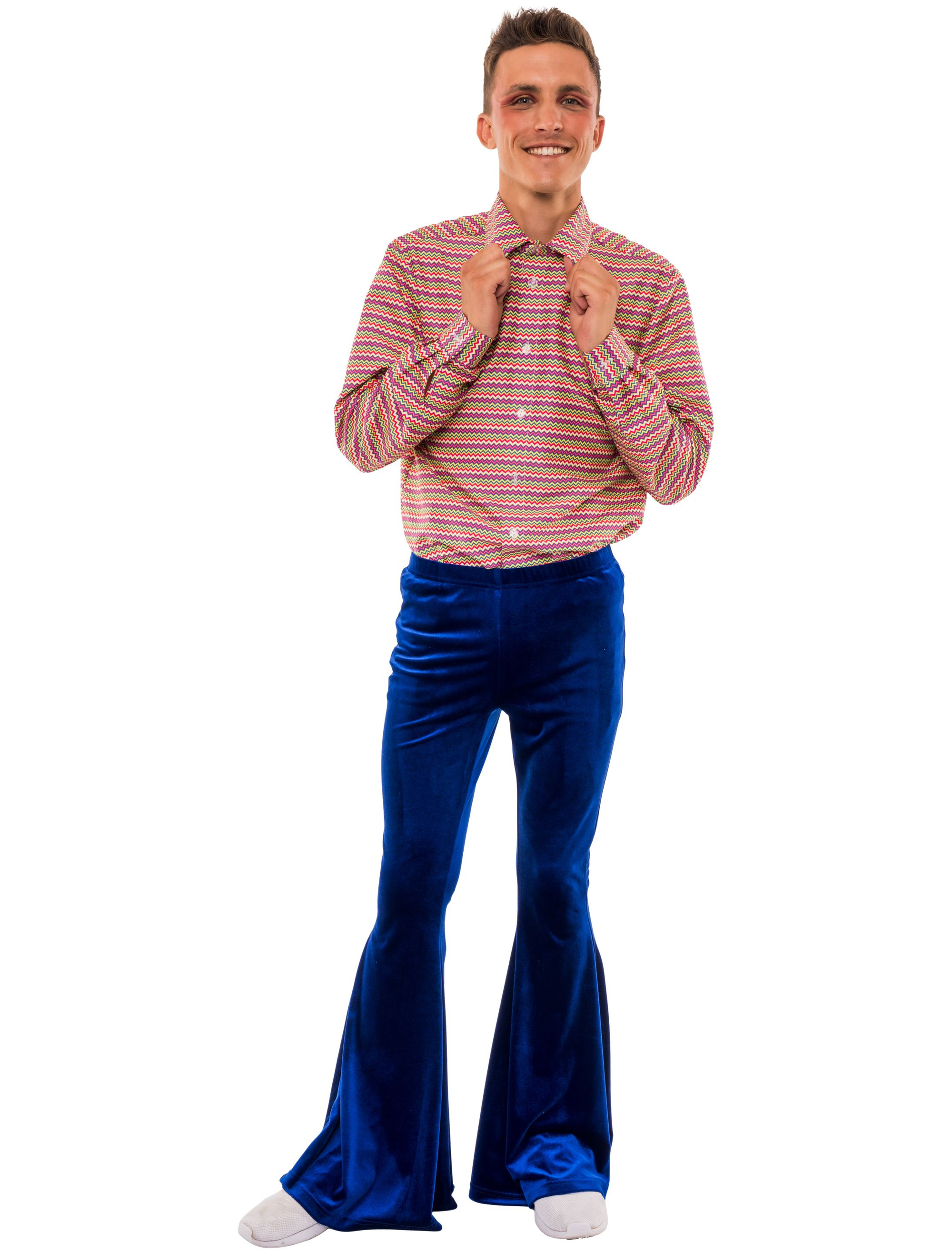Hemd Zackenmuster Herren bunt L/XL Farbe: bunt