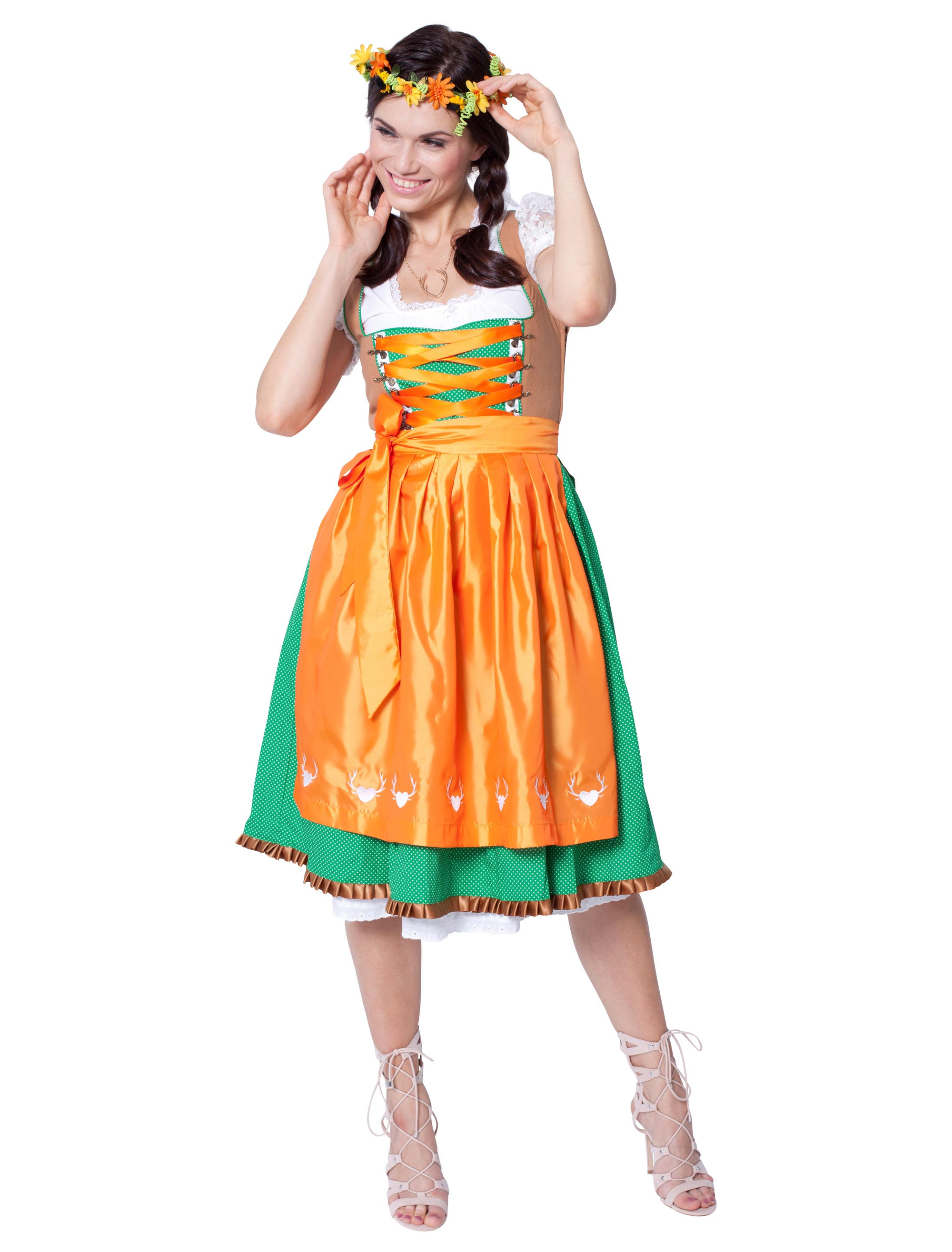 Dirndl Alexia Damen orange 36