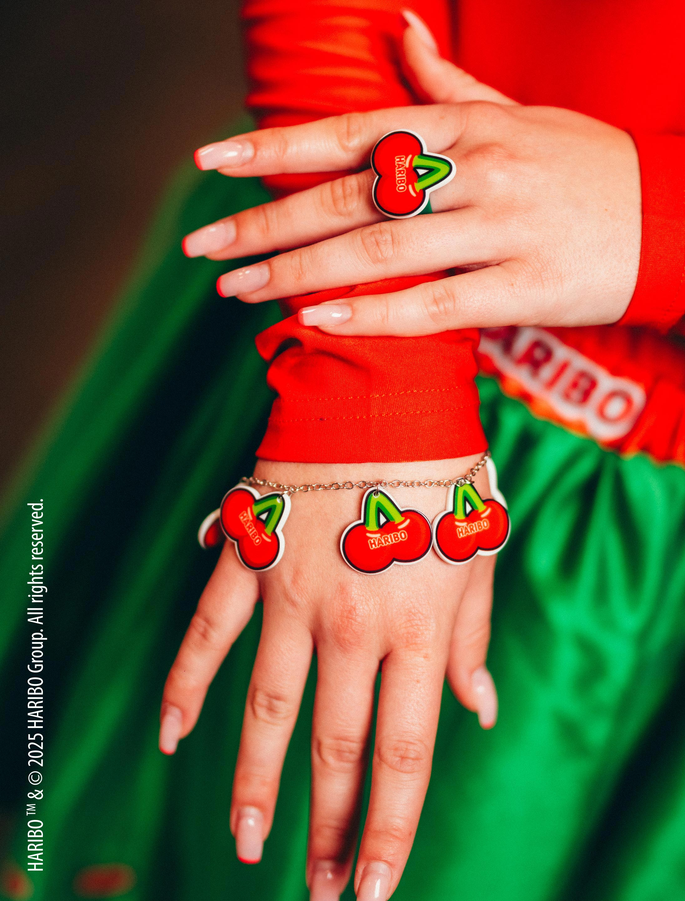 Kostümzubehör Armband HARIBO Happy Cherries rot