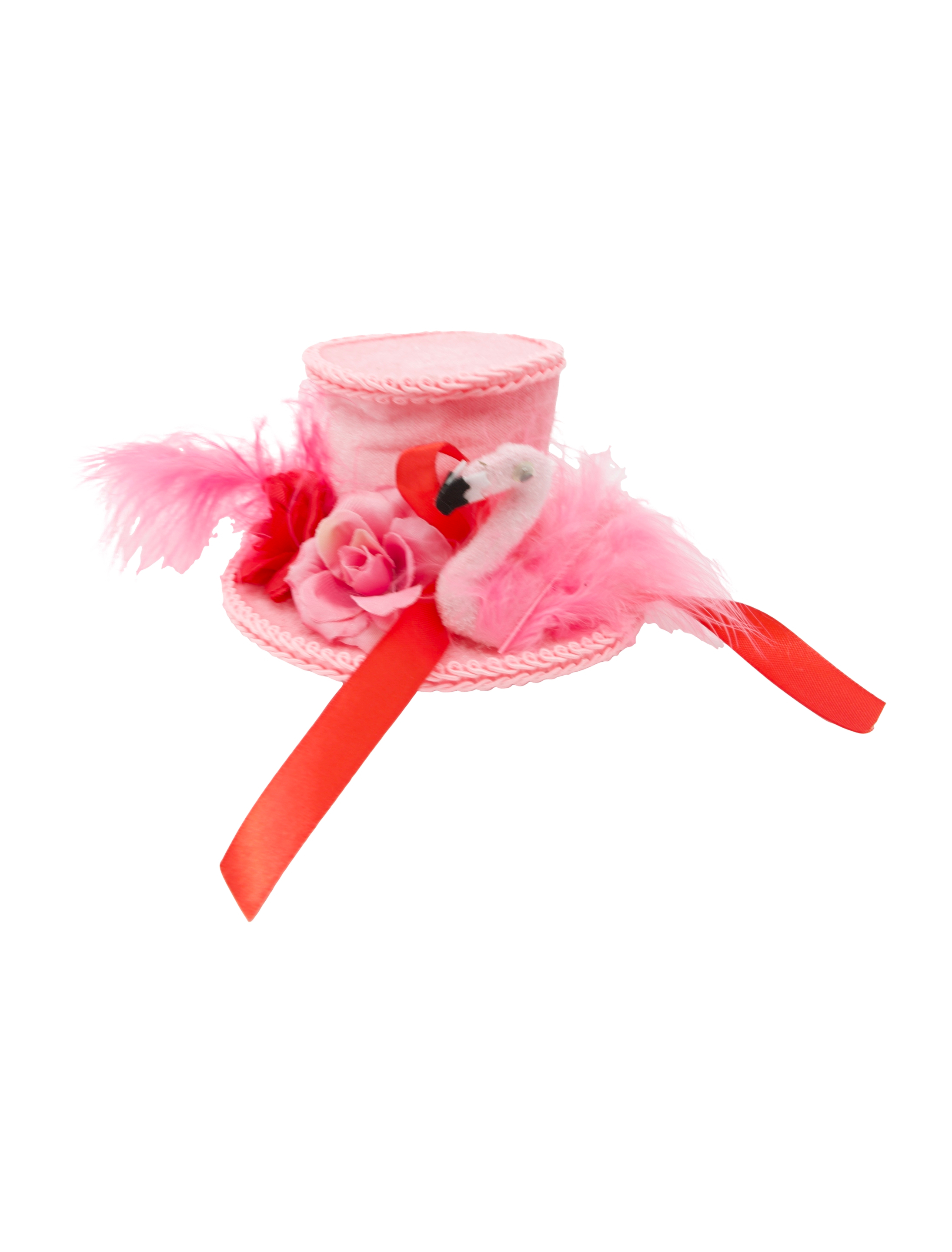 Kostümzubehör Mini-Zylinder Flamingo pink
