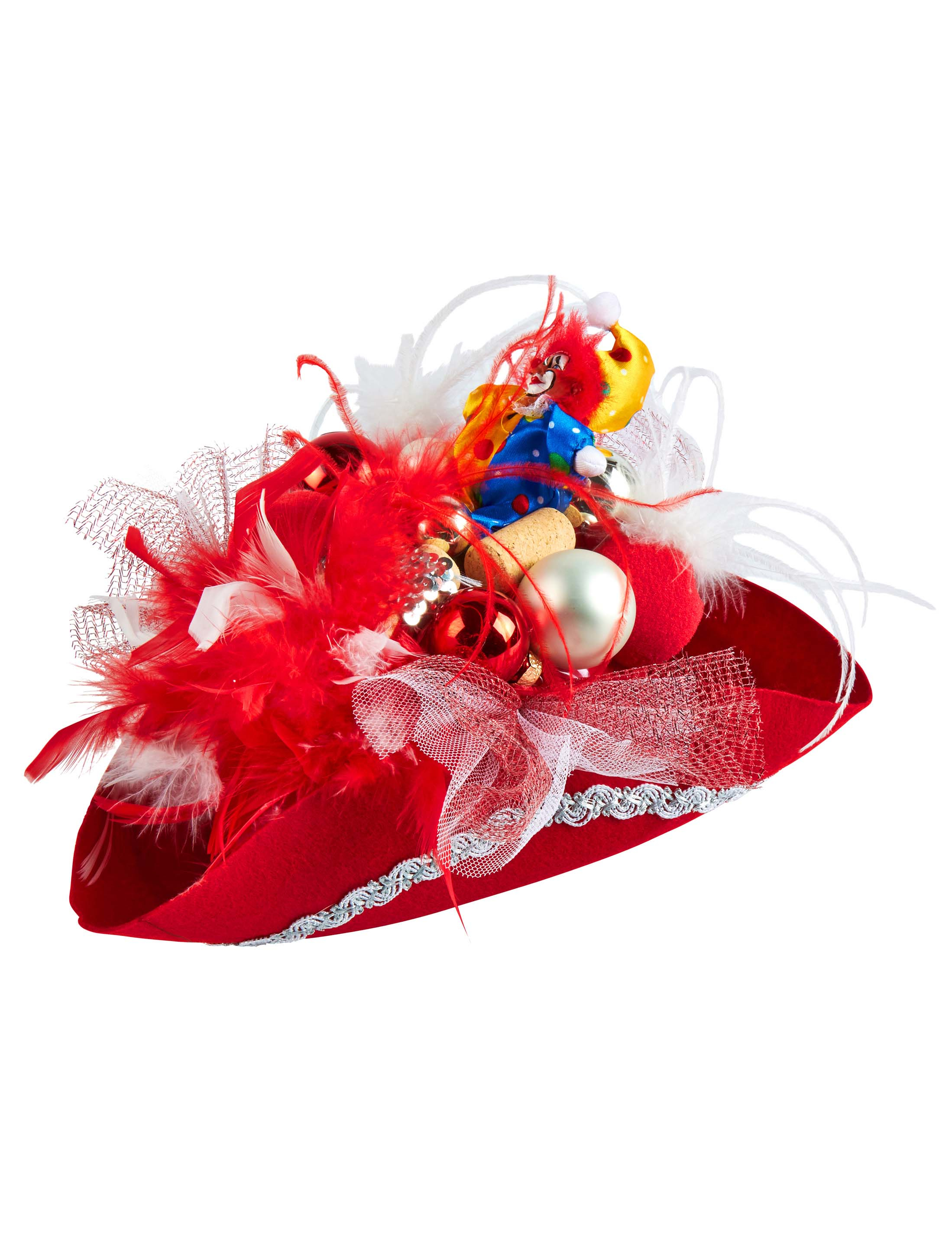 Kostümzubehör Dreispitz 5. Jahreszeit Mainzer Farben rot/rot 57