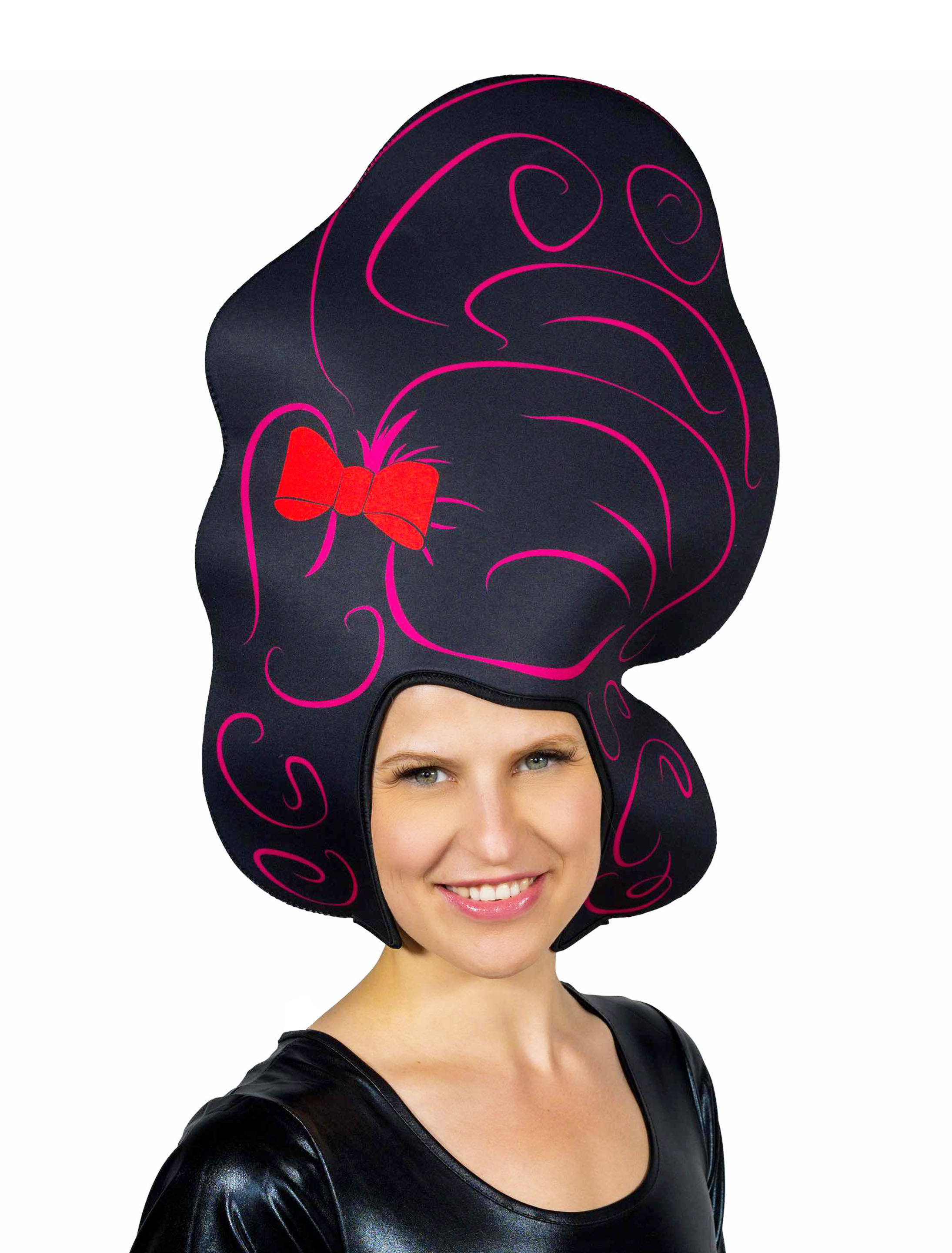 Kostümzubehör Perücke Comic Girl Schaumstoff schwarz