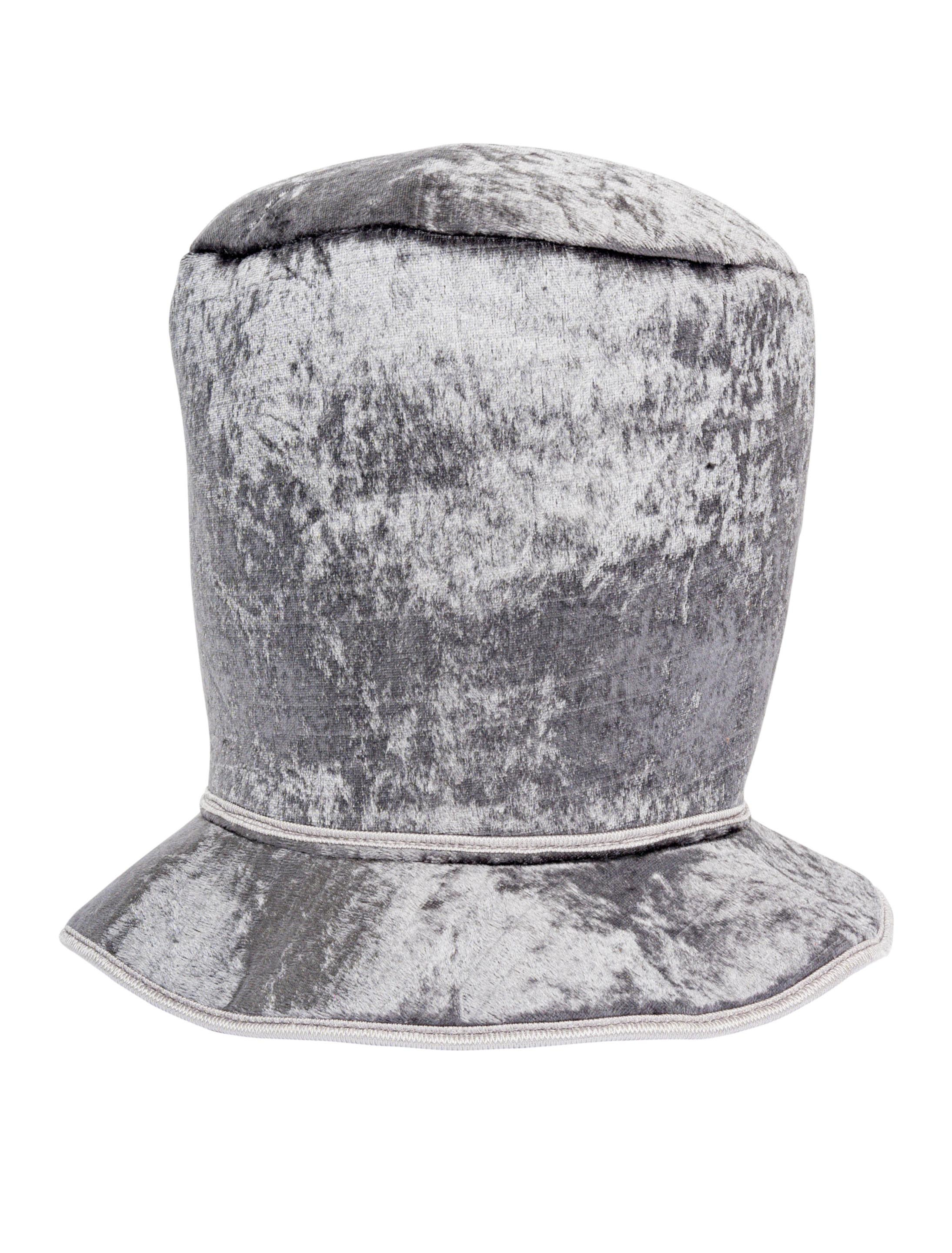 Kostümzubehör Zylinder hoch grau one size