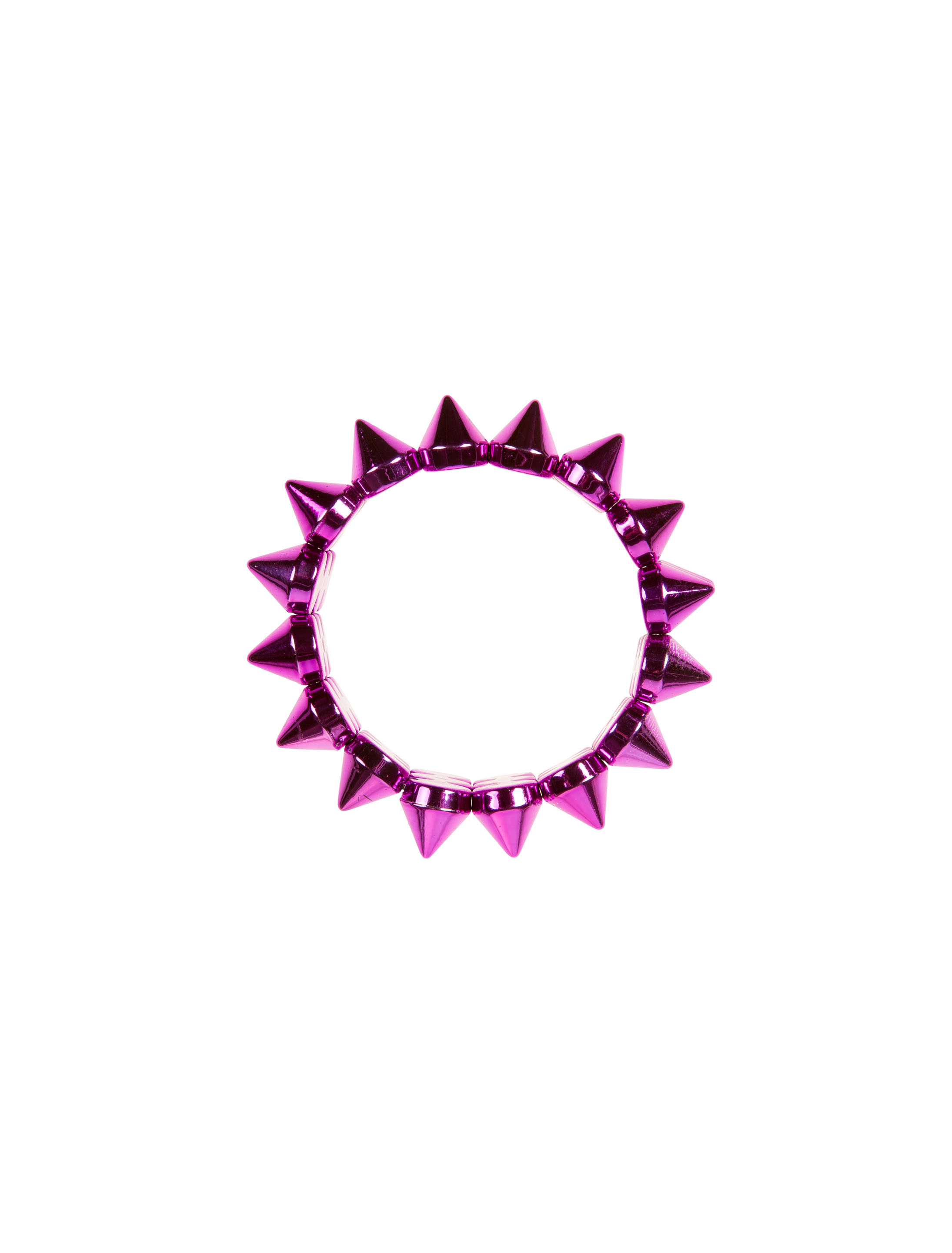 Kostümzubehör Armband mit Nieten pink