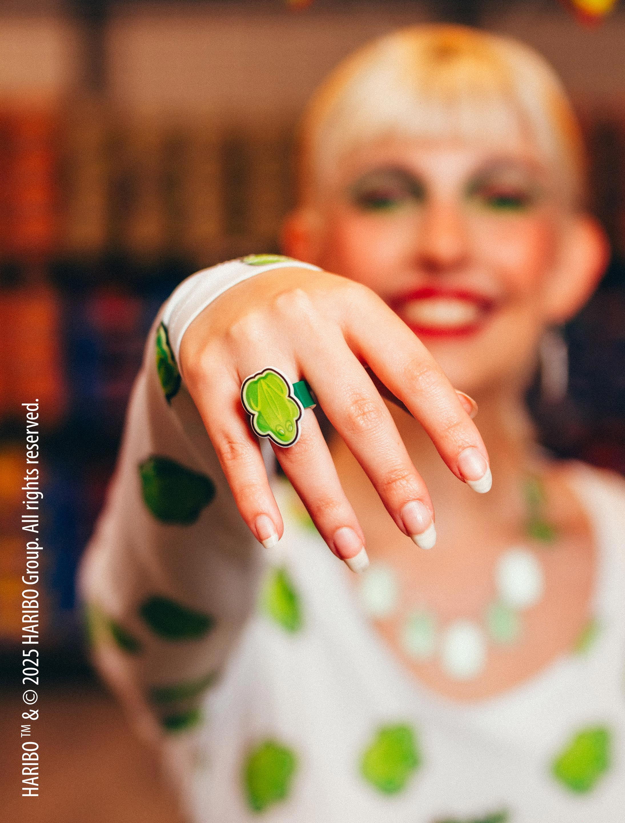 Kostümzubehör Ring HARIBO Quaxi grün