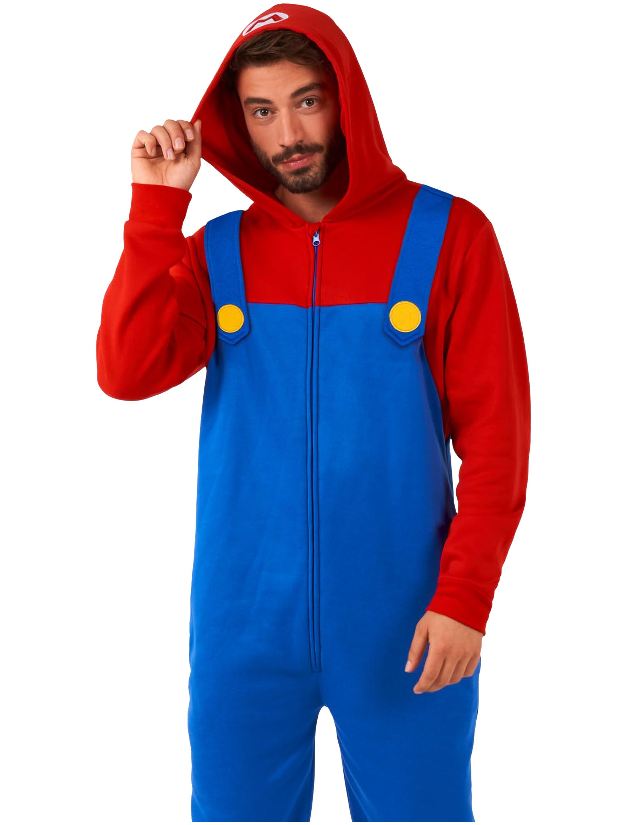 Overall Mario Herren blau/rot XS