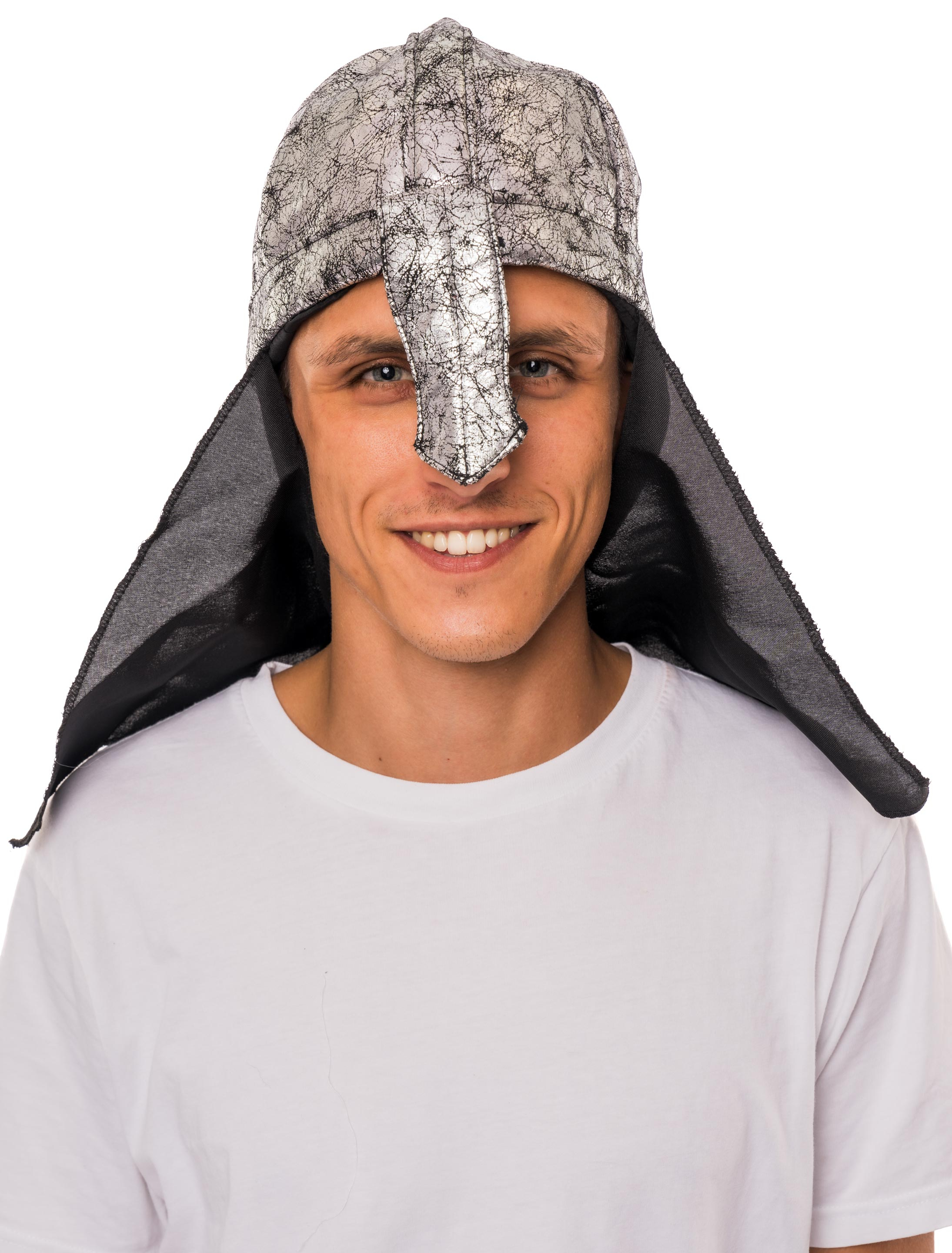 Kostümzubehör Mütze Soldat silber