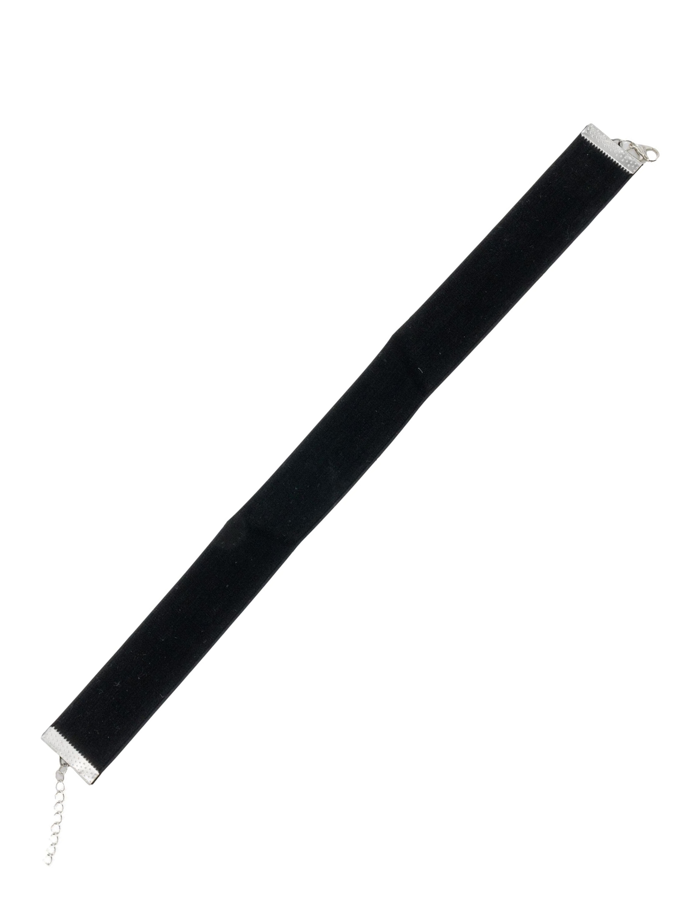 Kostümzubehör Halskette Choker Samt Damen schwarz