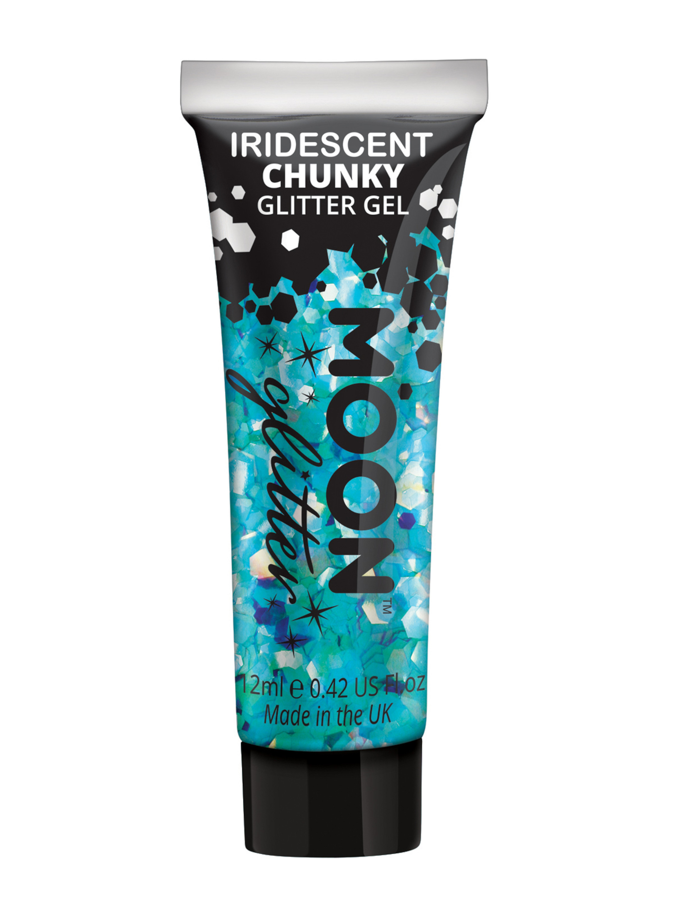 Glitzergel Chunky schimmernd 12ml blau Schminke für Karneval & Fasching