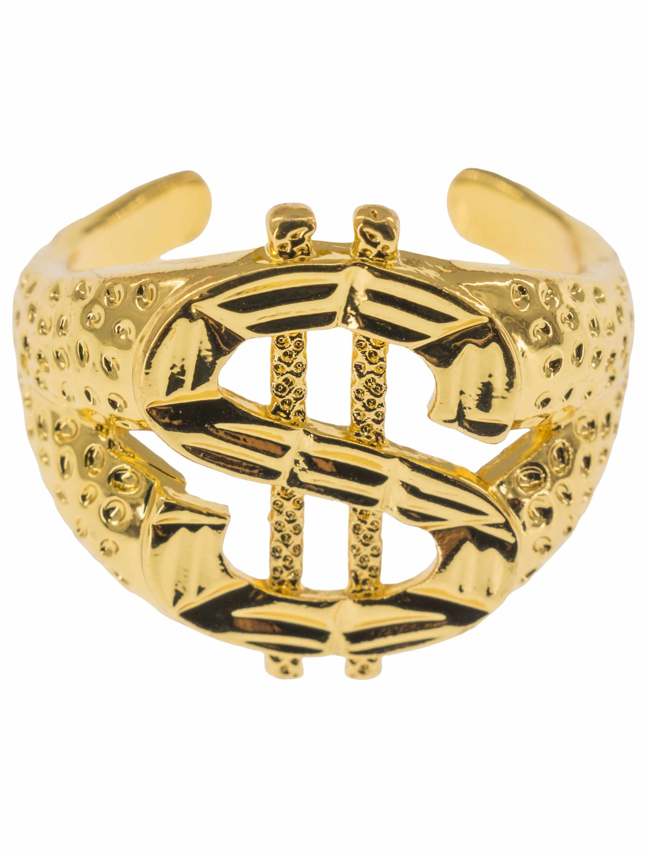 Kostümzubehör Ring Dollar, verstellbar gold