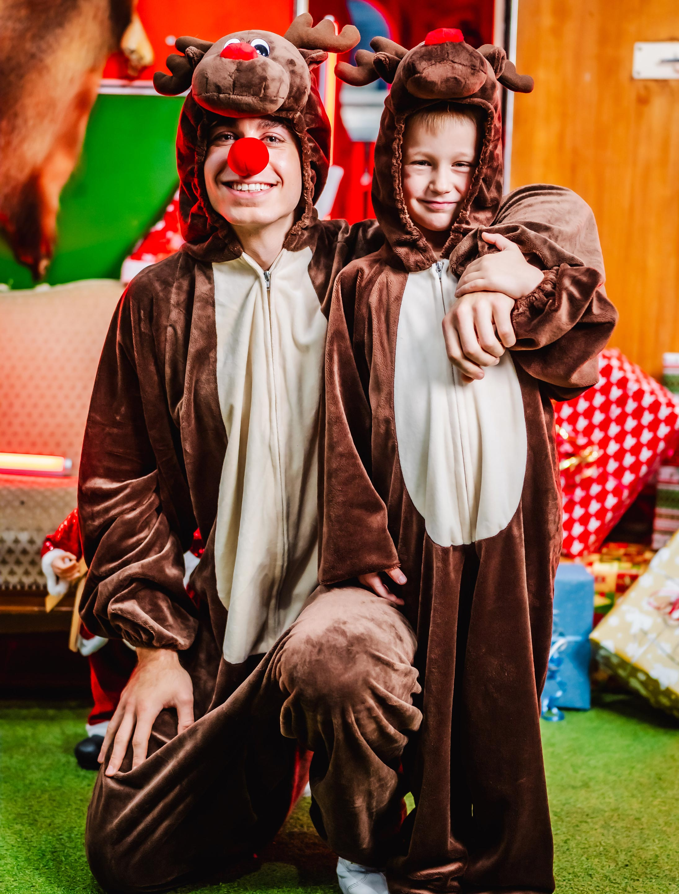 Overall Elch Plüsch Kinder braun 140-164