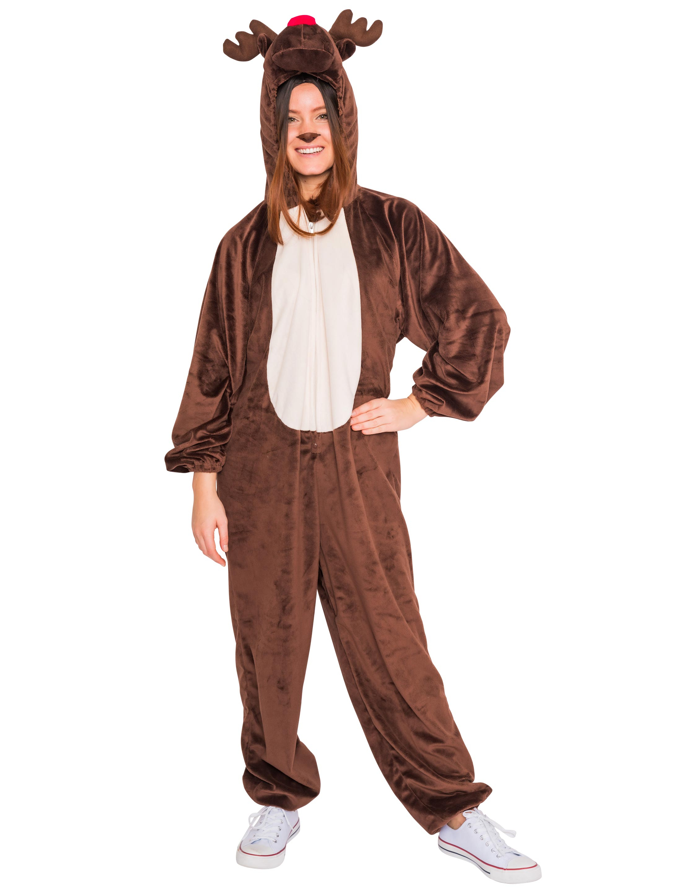 Overall Elch Plüsch Damen braun 40-42