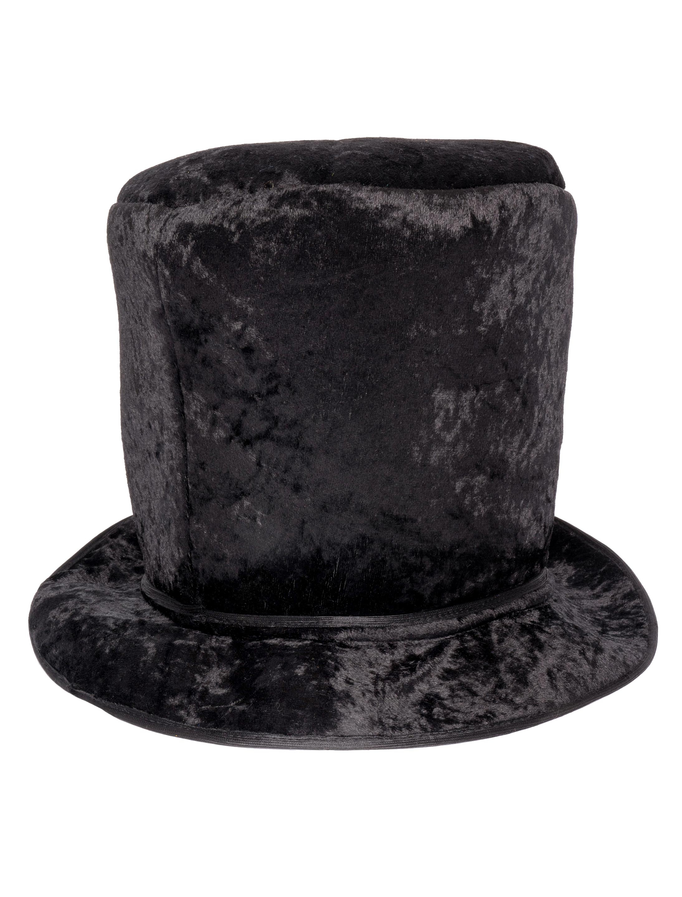 Kostümzubehör Zylinder hoch schwarz