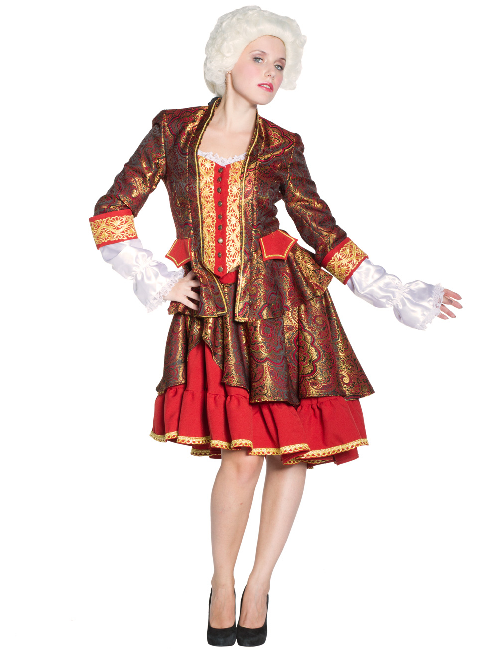 Marquise Damen rot 2-tlg. rot 2XL