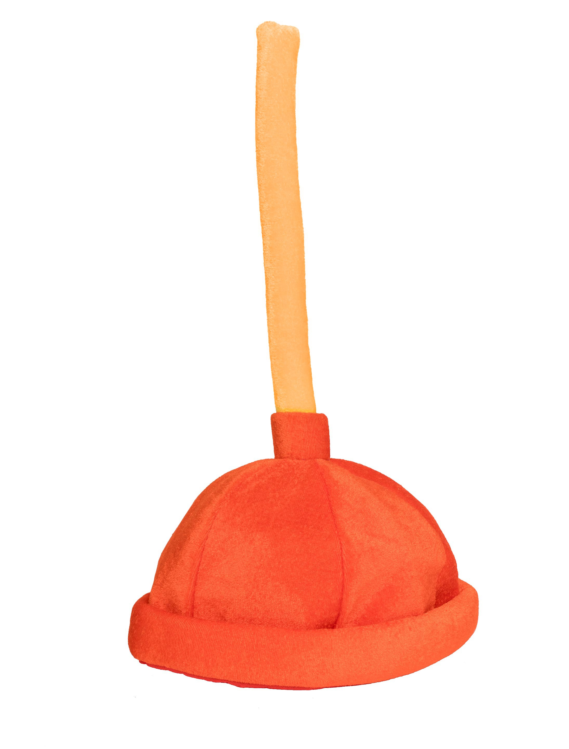 Kostümzubehör Mütze WC-Pömpel Farbe: rot/gelb