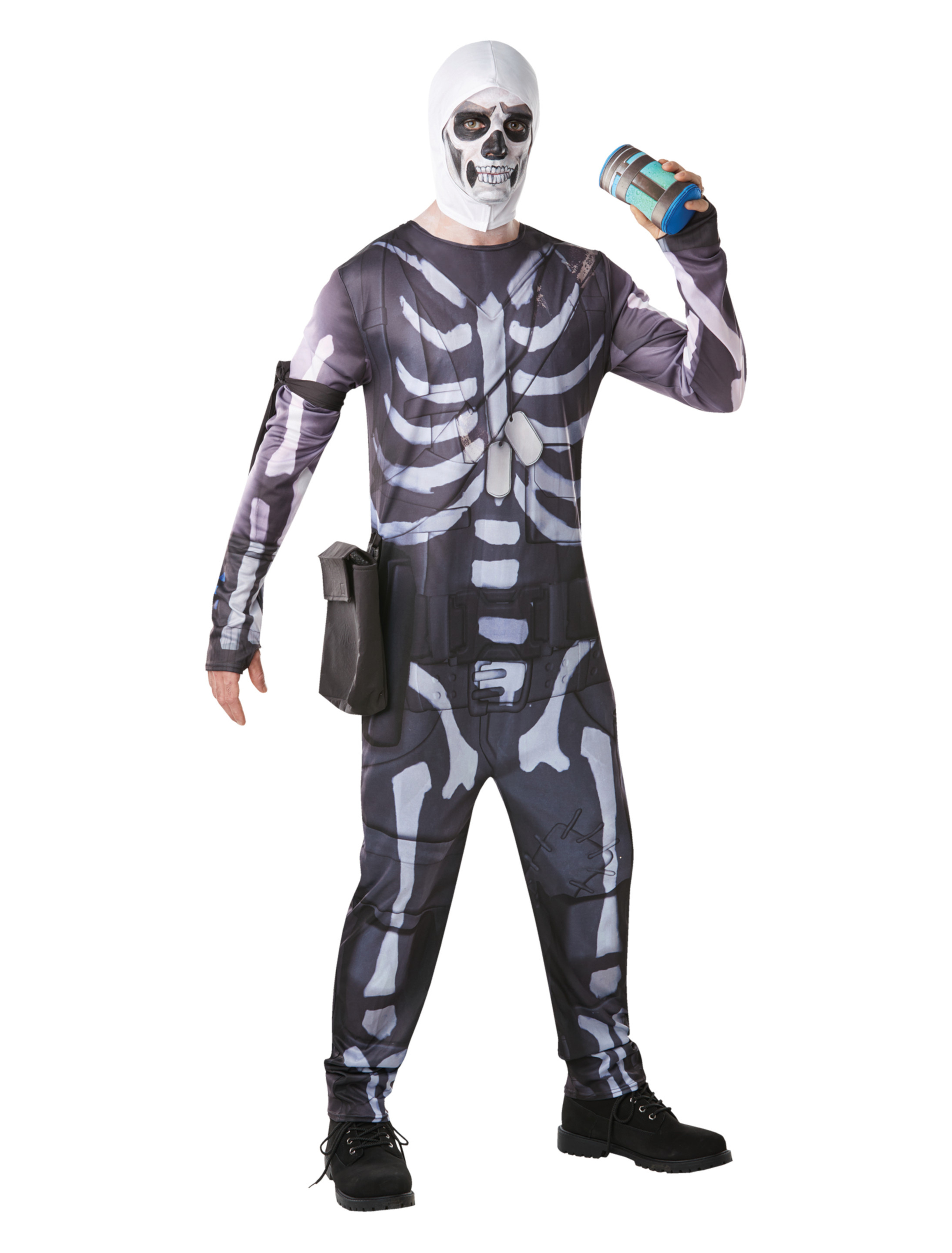 Skull Trooper Fortnite 5-tlg. Herren schwarz/weiß S